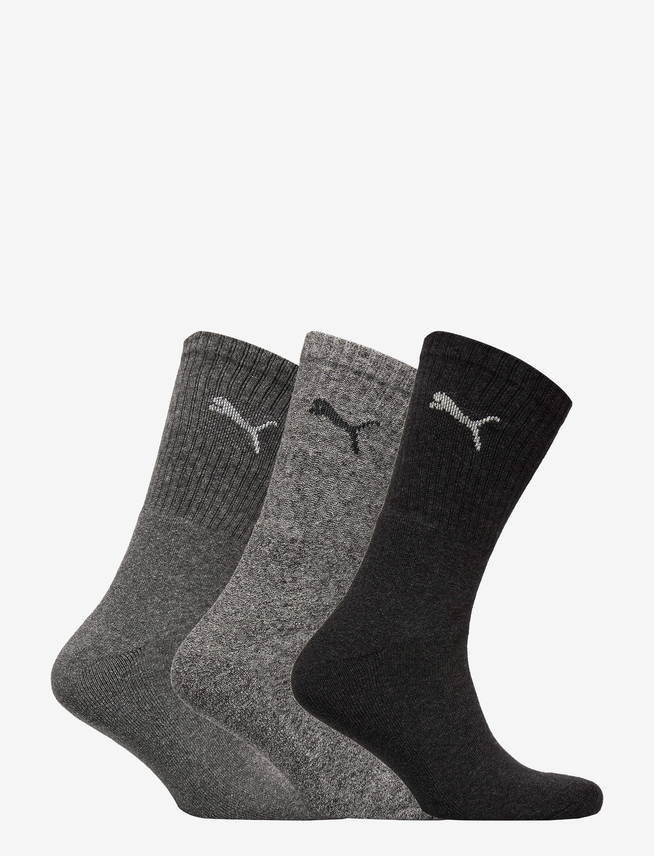 PUMA Puma Unisex Crew Sock 3P, 35-38, Grey, Sokker > Almindelige Sokker, Herre