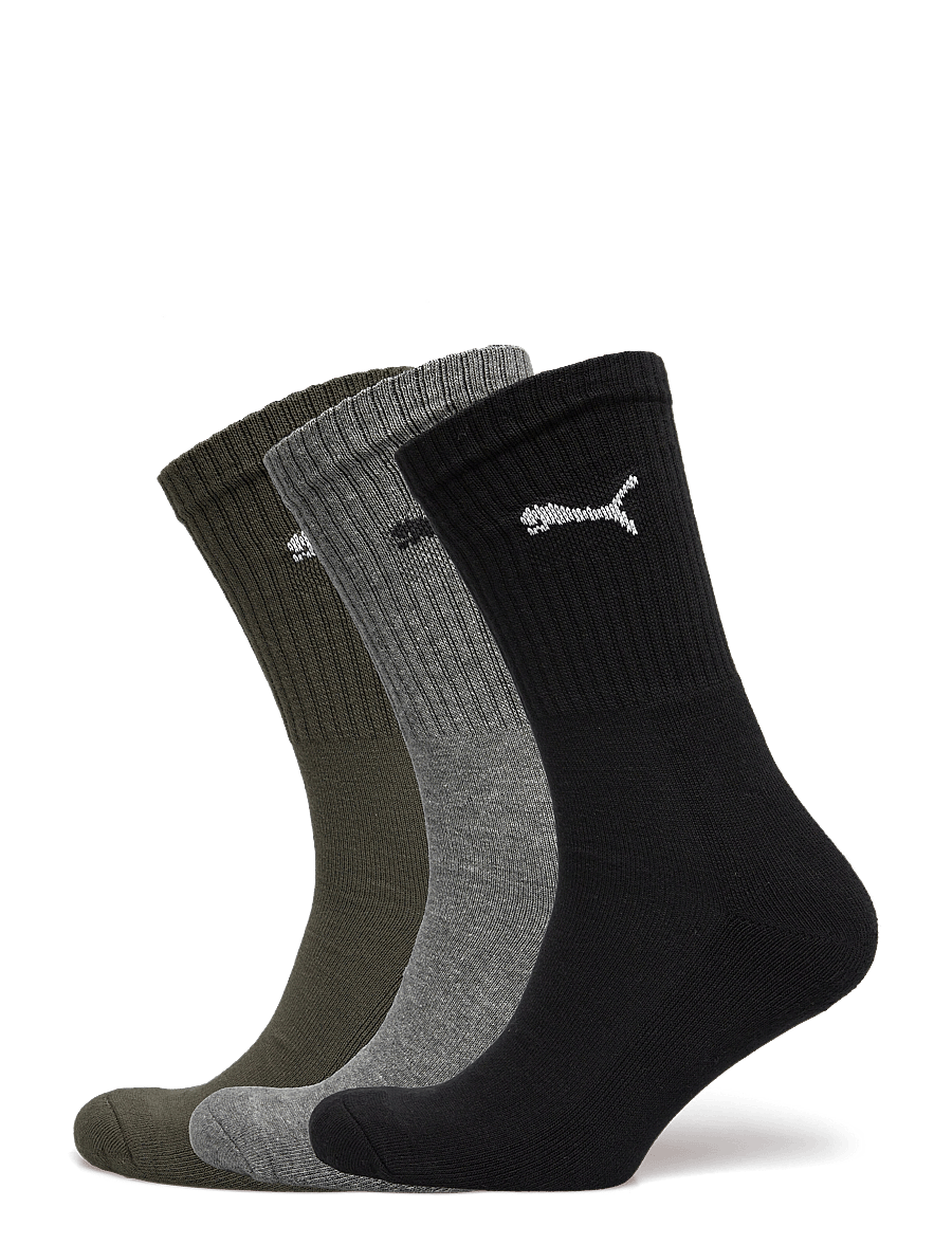PUMA - PUMA UNISEX CREW SOCK 3P - kousen - green combo - 0