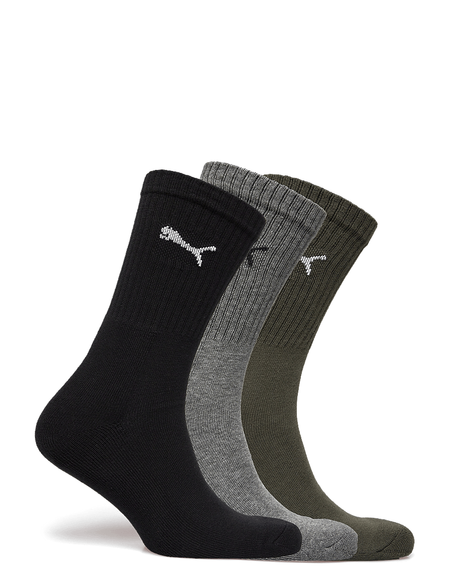 PUMA - PUMA UNISEX CREW SOCK 3P - kousen - green combo - 1