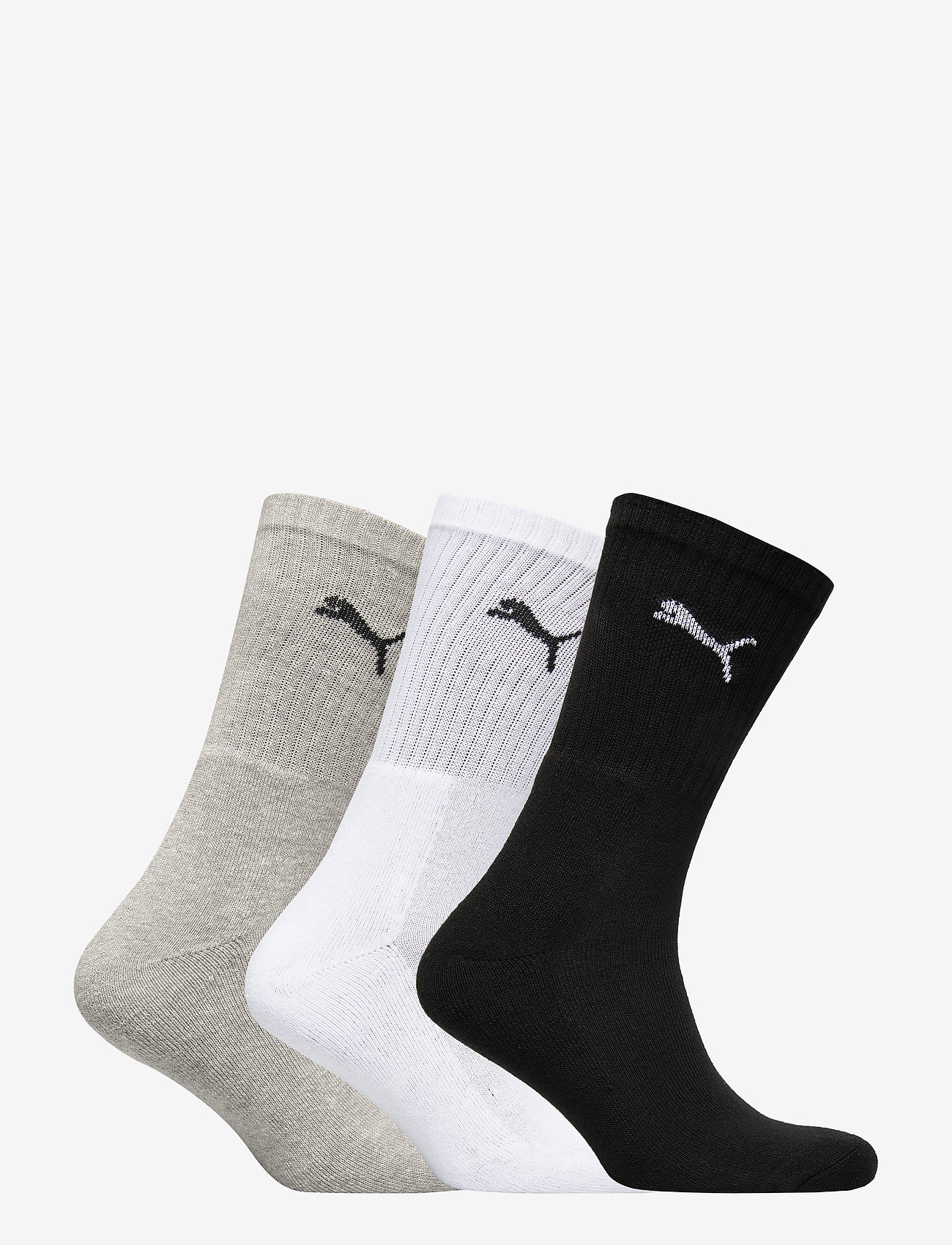 PUMA - PUMA UNISEX CREW SOCK 3P - träningsstrumpor - white / grey / black - 1