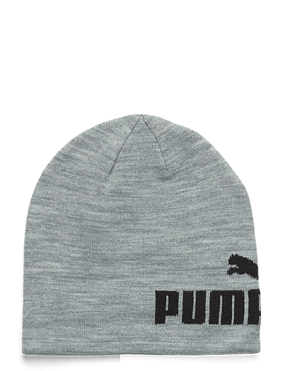 PUMA ESS Mid Crown Cuffless Beanie - Mützen - LIGHT GRAY HEATHER-PUMA BLACK / grey
