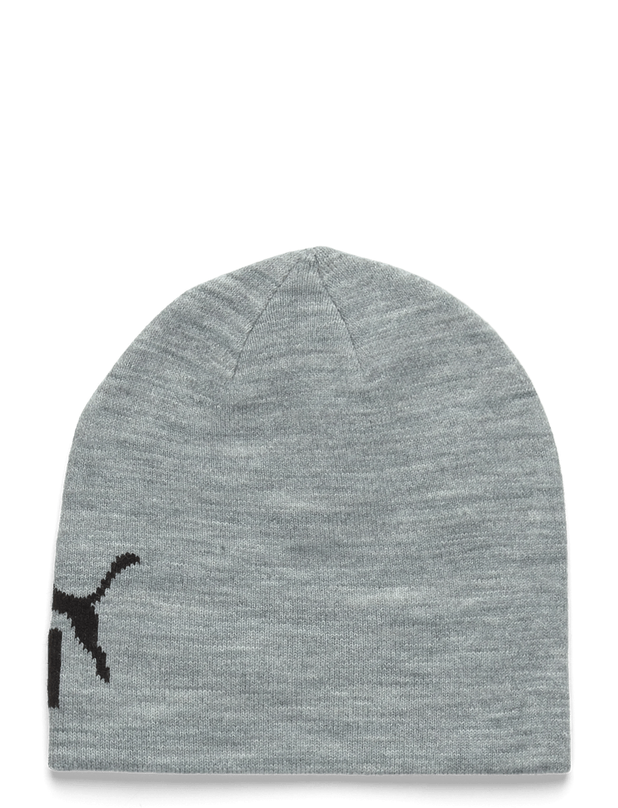 PUMA - ESS Mid Crown Cuffless Beanie - mützen - light gray heather-puma black - 1