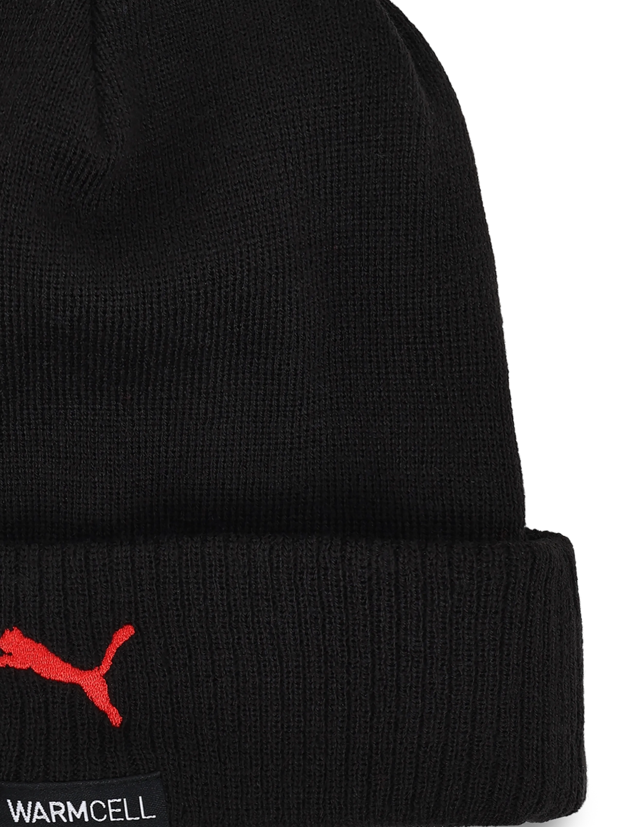 PUMA - ACM ESS Beanie - puma black-for all time red - 2