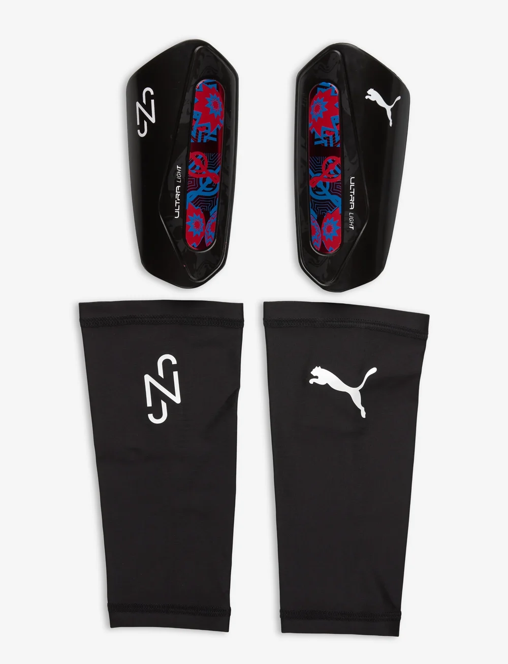 PUMA - NEYMAR JR ULTRA Light Sleeve - blauzdos įtvaras - puma black-puma red-ultra blue - 0