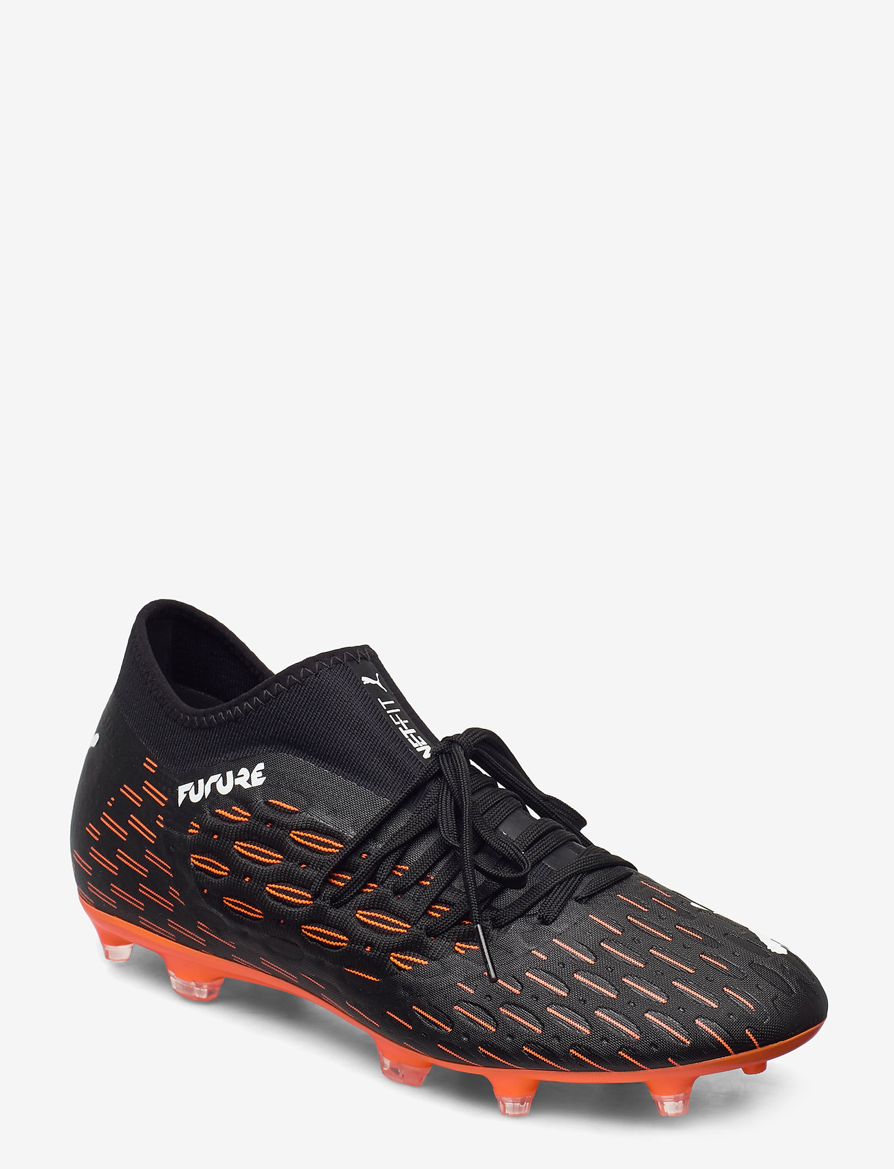 PUMA - FUTURE 6.3 NETFIT FG/AG - puma black-puma white-shocking oran - 0