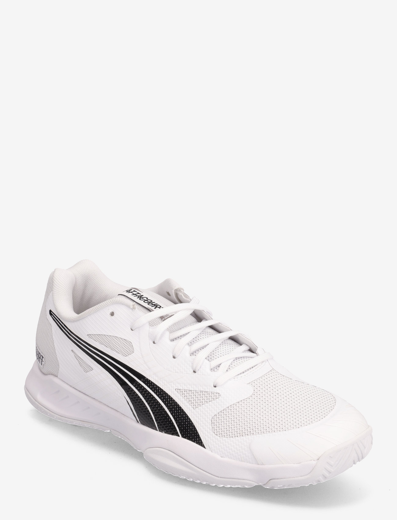 PUMA - Attacourt - buty do sportów halowych - puma white-puma black-concrete gray - 0