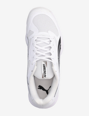 PUMA - Attacourt - buty do sportów halowych - puma white-puma black-concrete gray - 3