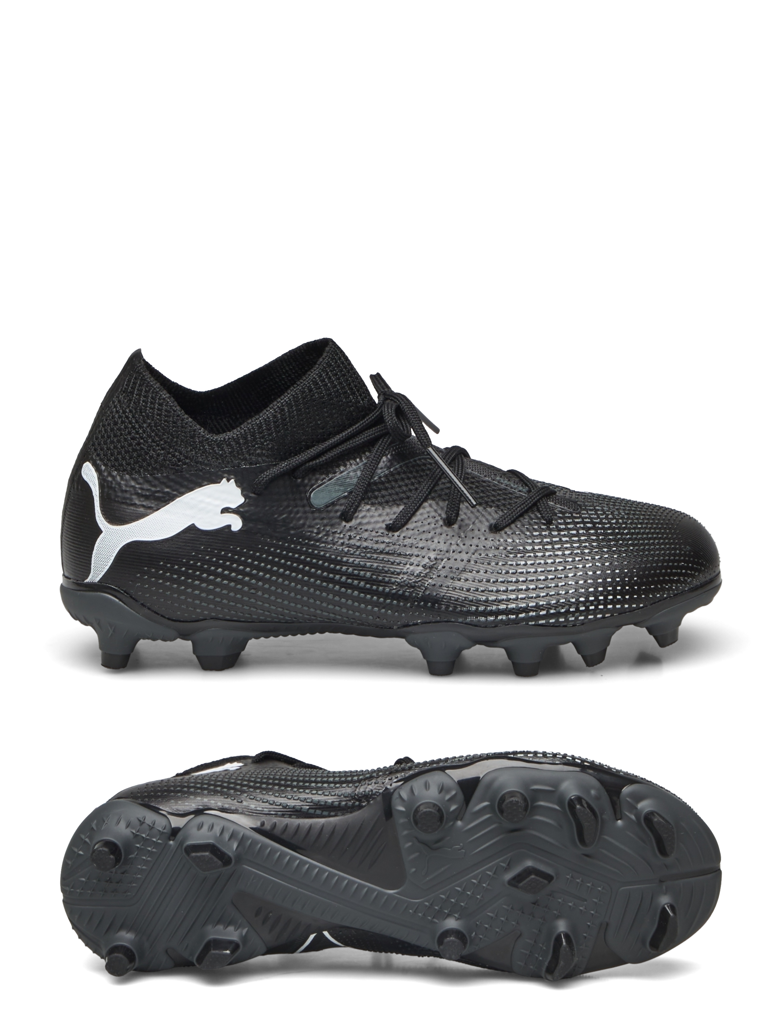PUMA FUTURE 7 MATCH FG/AG Jr - Fodboldstøvler - PUMA BLACK-PUMA WHITE / black