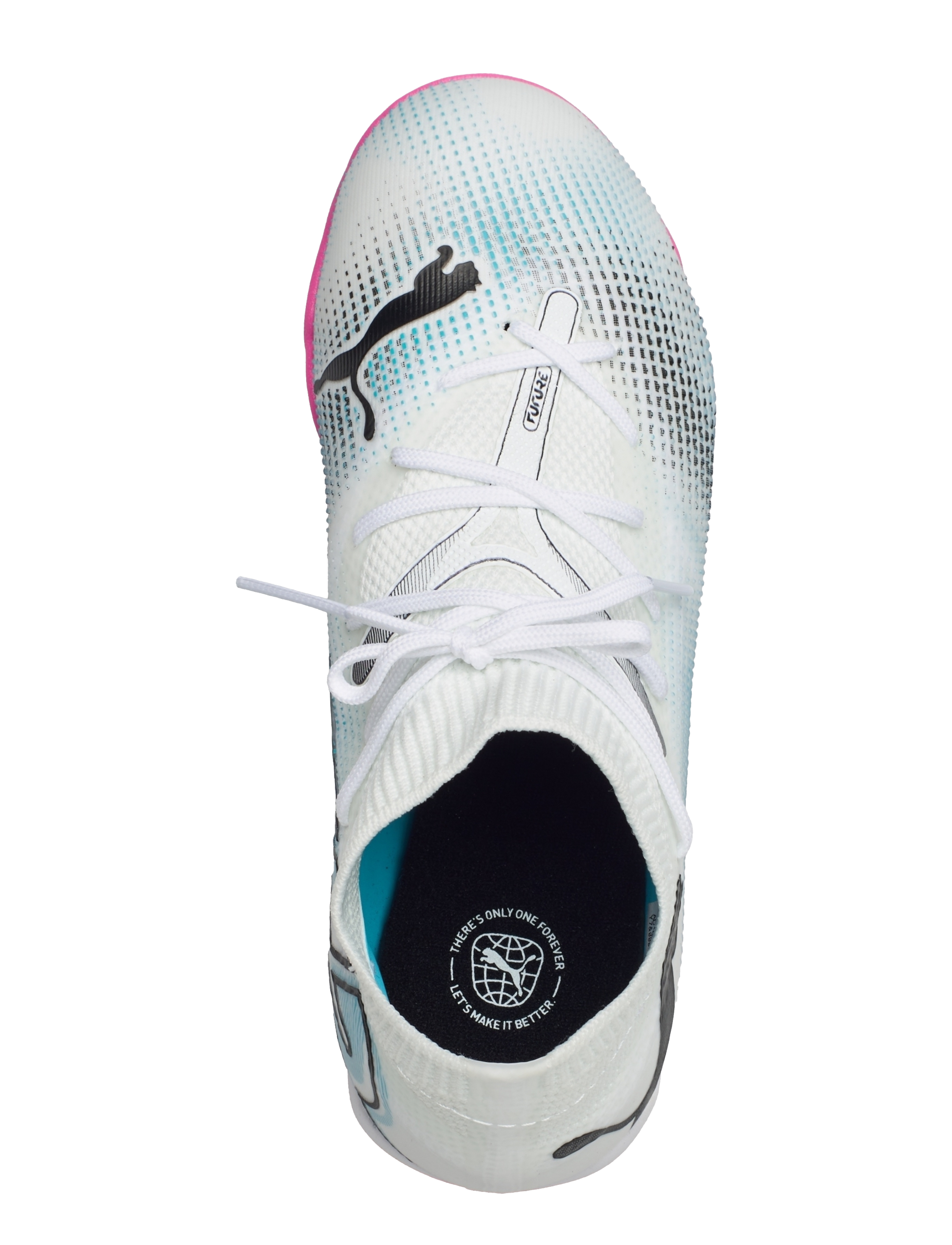 PUMA - FUTURE 7 MATCH IT + Mid Jr - puma white-puma black-poison pink - 3