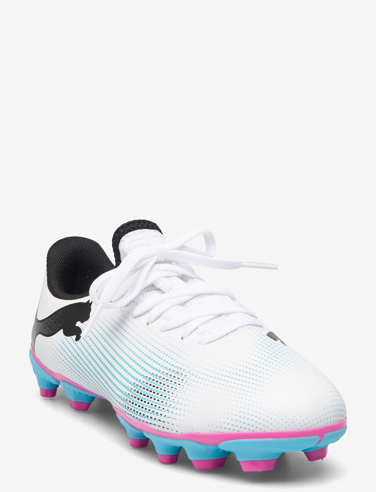 PUMA - FUTURE 7 PLAY FG/AG Jr - puma white-puma black-poison pink - 1