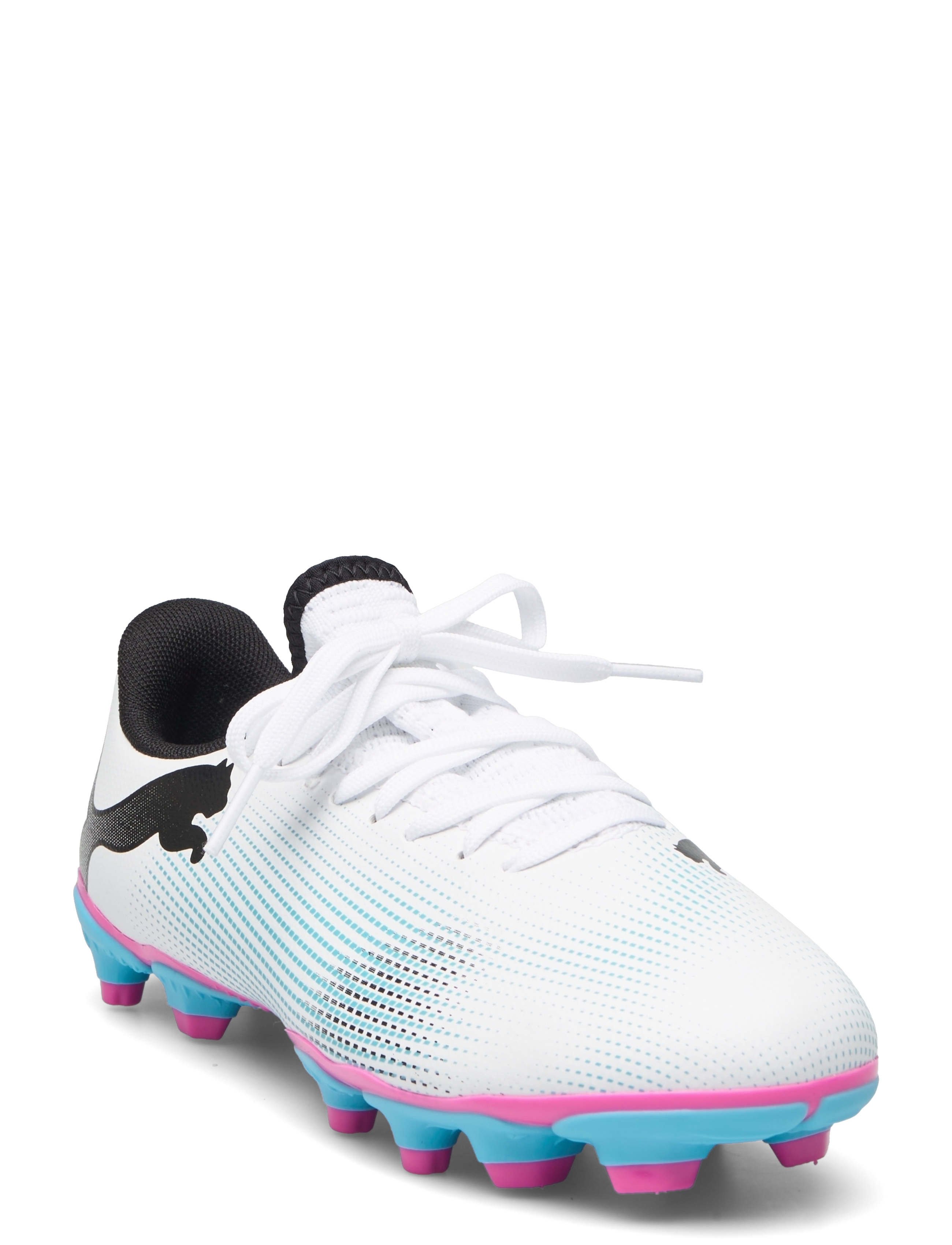 PUMA - FUTURE 7 PLAY FG/AG Jr - puma white-puma black-poison pink - 1