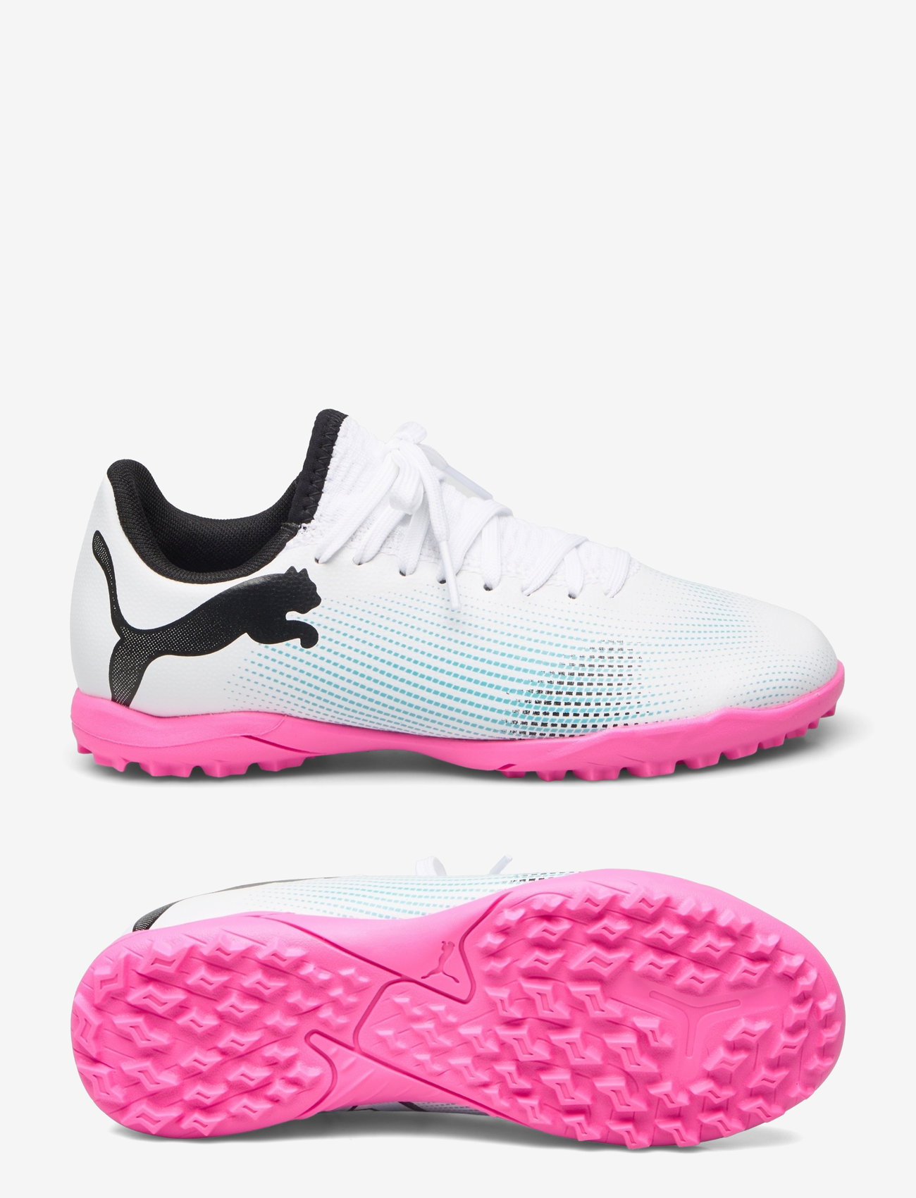 PUMA - FUTURE 7 PLAY TT Jr - puma white-puma black-poison pink - 0