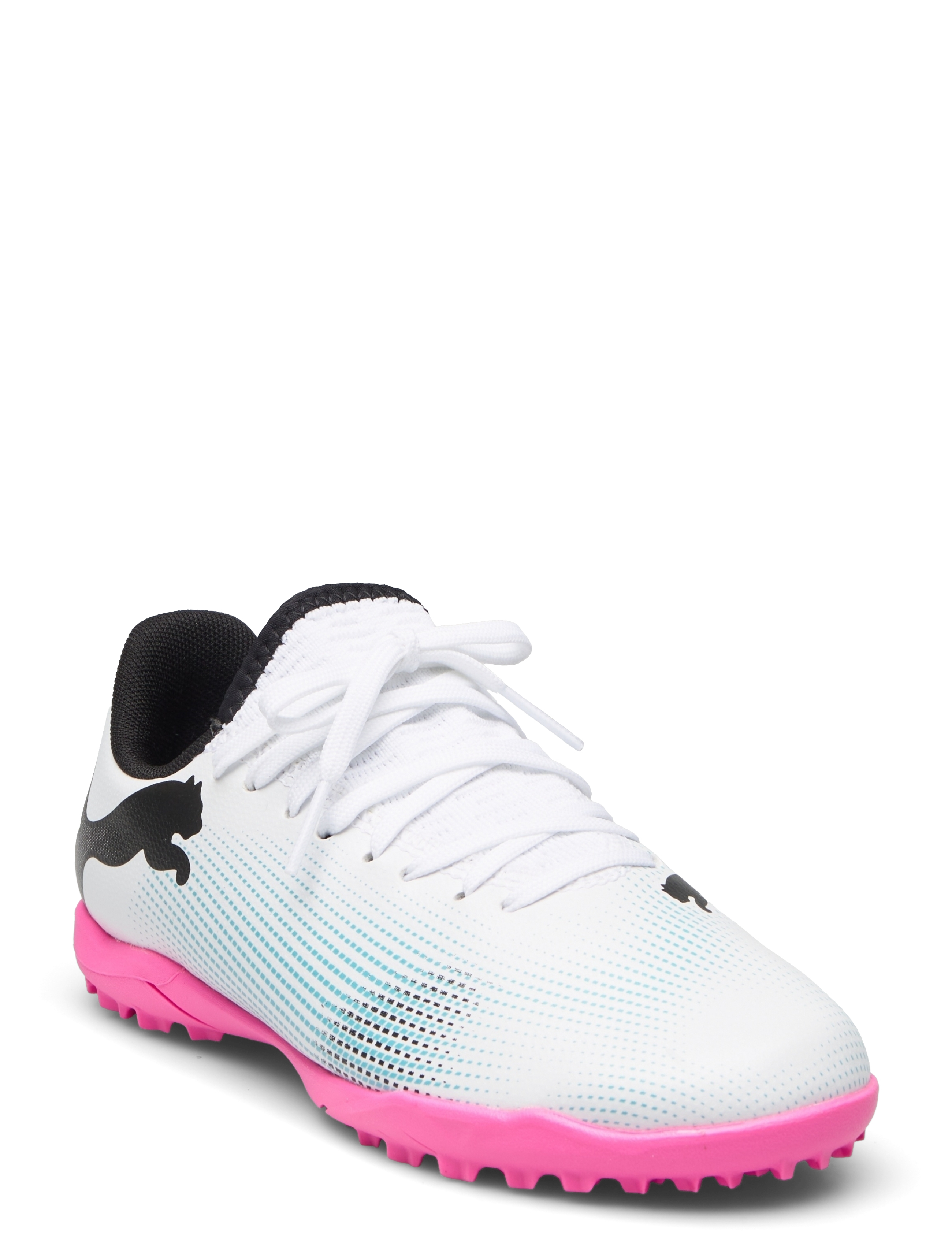 PUMA - FUTURE 7 PLAY TT Jr - puma white-puma black-poison pink - 1