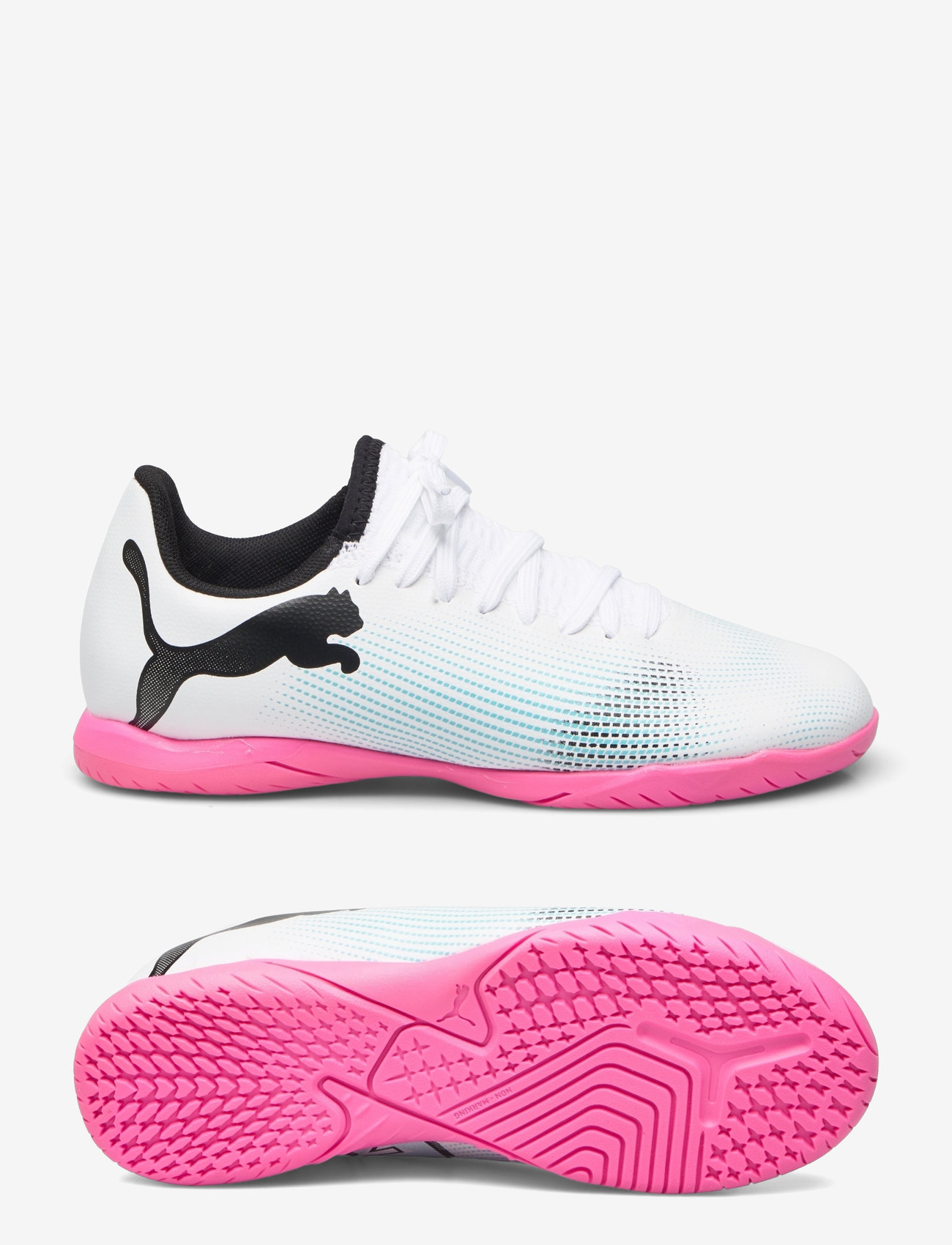 PUMA - FUTURE 7 PLAY IT Jr - puma white-puma black-poison pink - 0