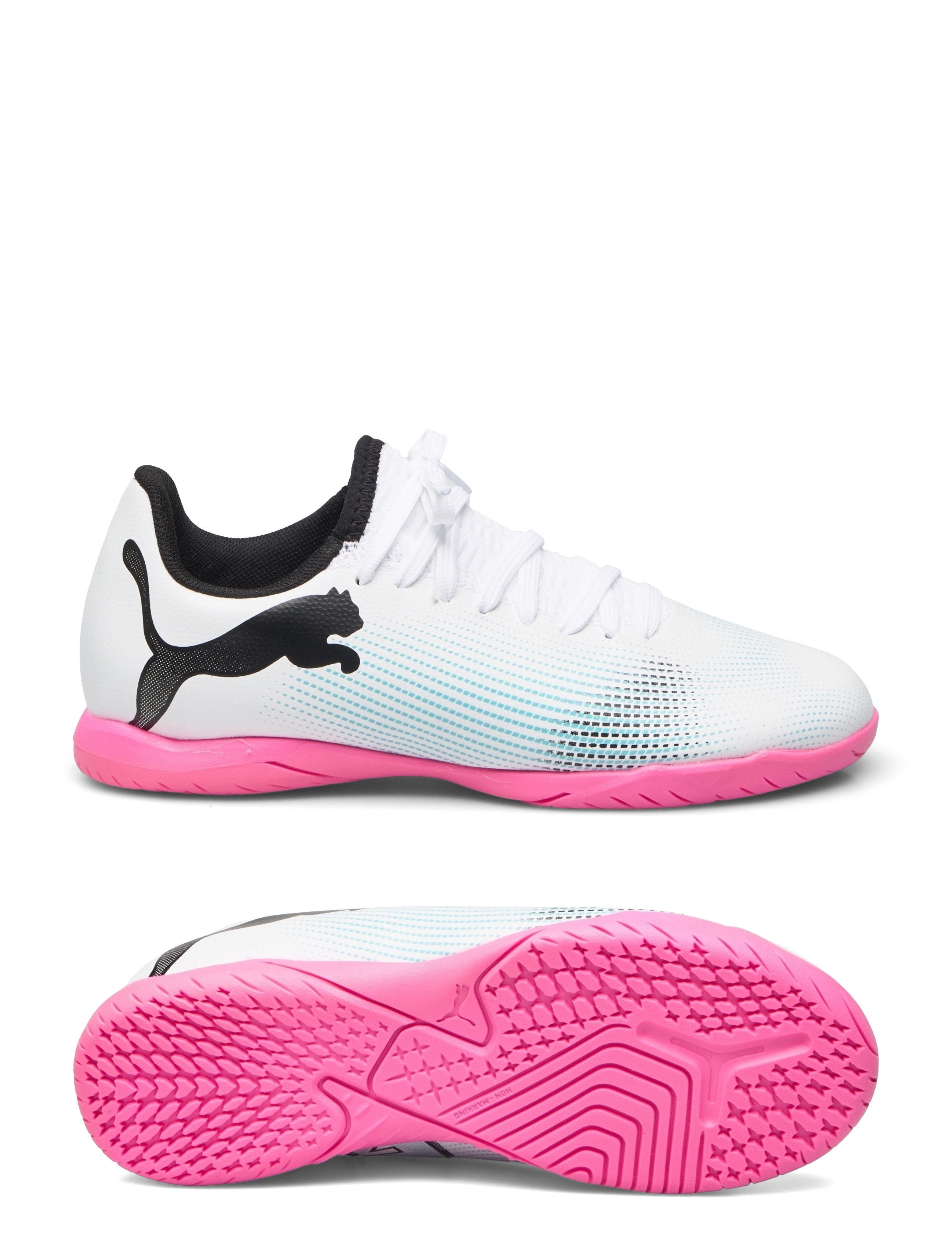 FUTURE 7 PLAY IT Jr - PUMA WHITE-PUMA BLACK-POISON PINK