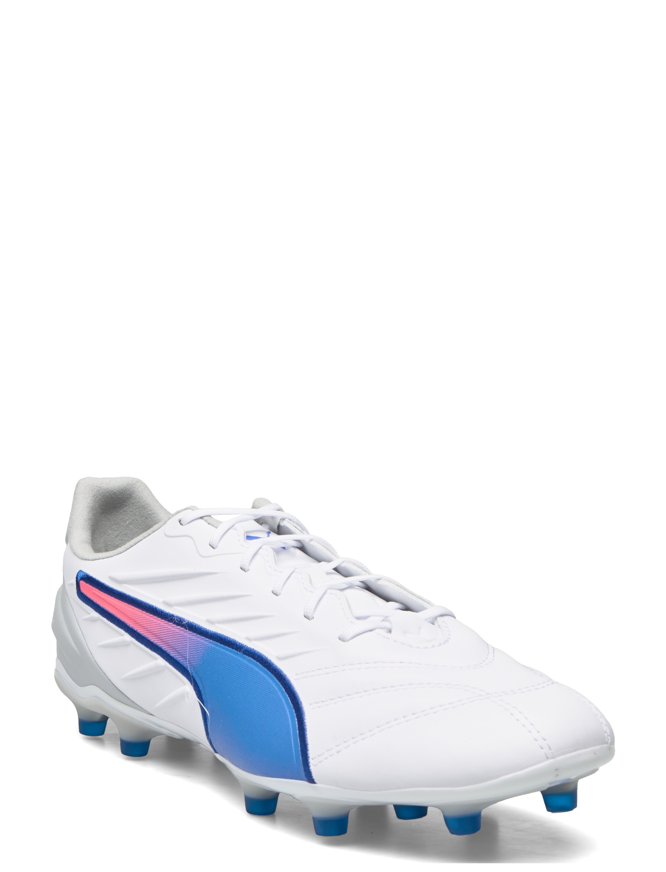 PUMA - KING PRO FG/AG - puma white-bluemazing-flat light gray - 1