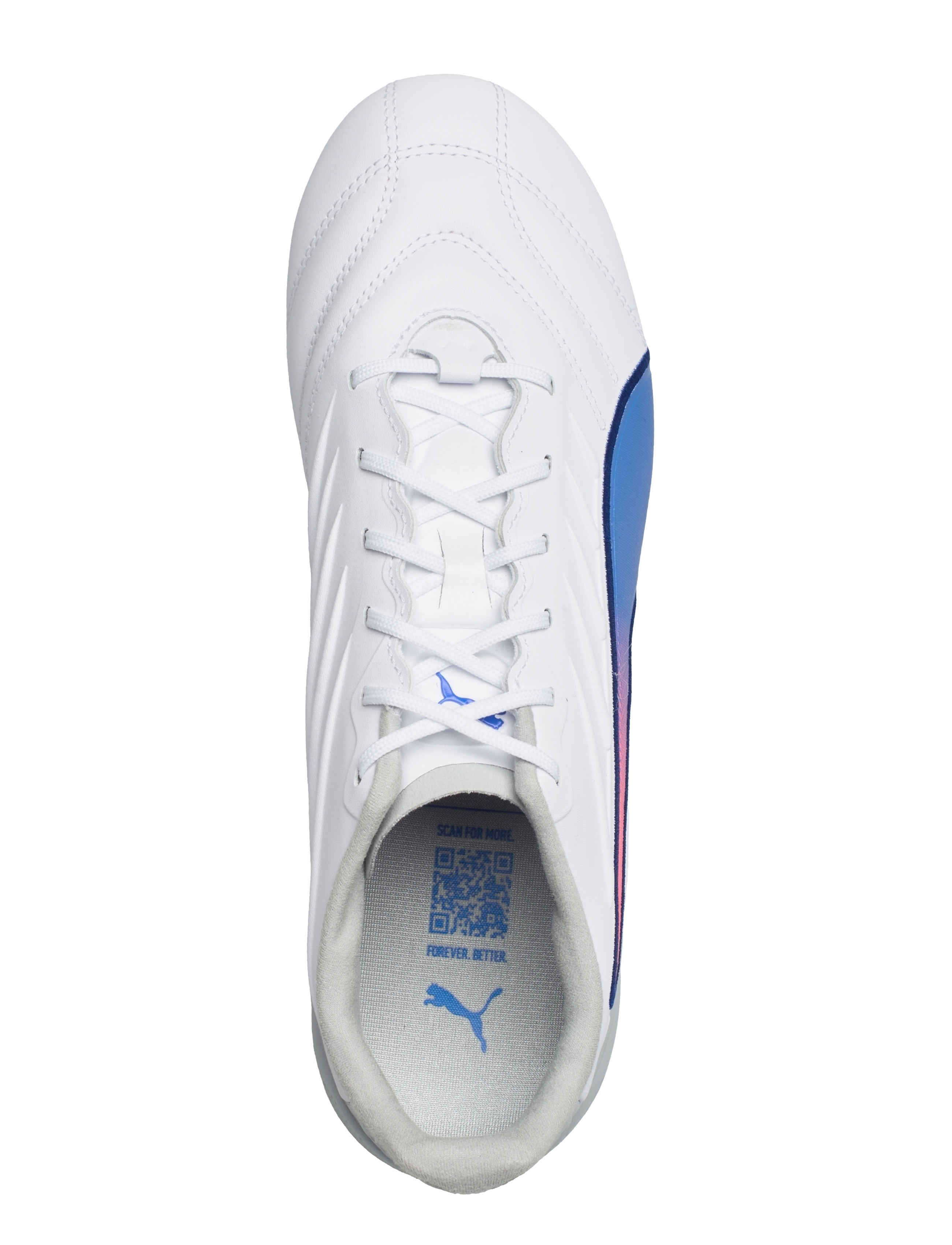 PUMA - KING PRO FG/AG - puma white-bluemazing-flat light gray - 3