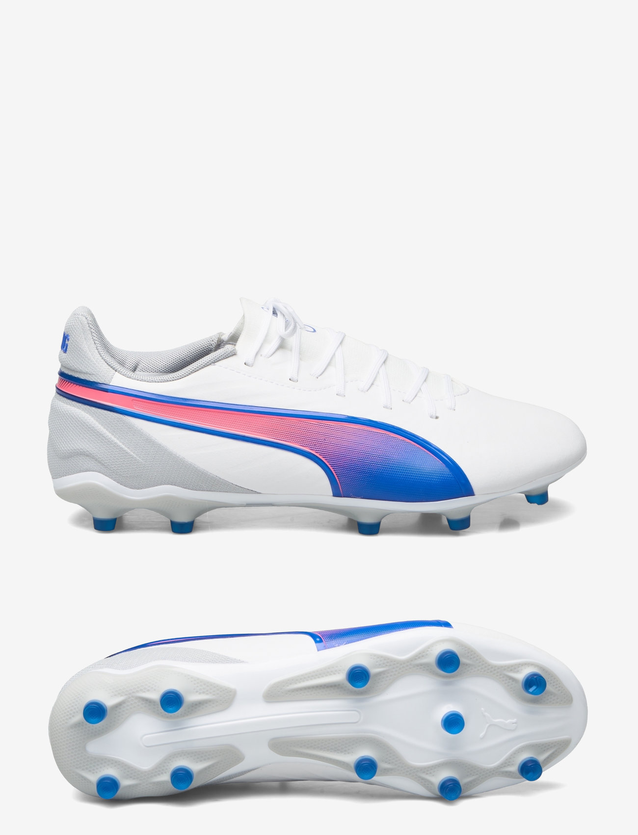 PUMA - KING MATCH FG/AG - jalgpallisaapad - puma white-bluemazing-flat light gray - 0