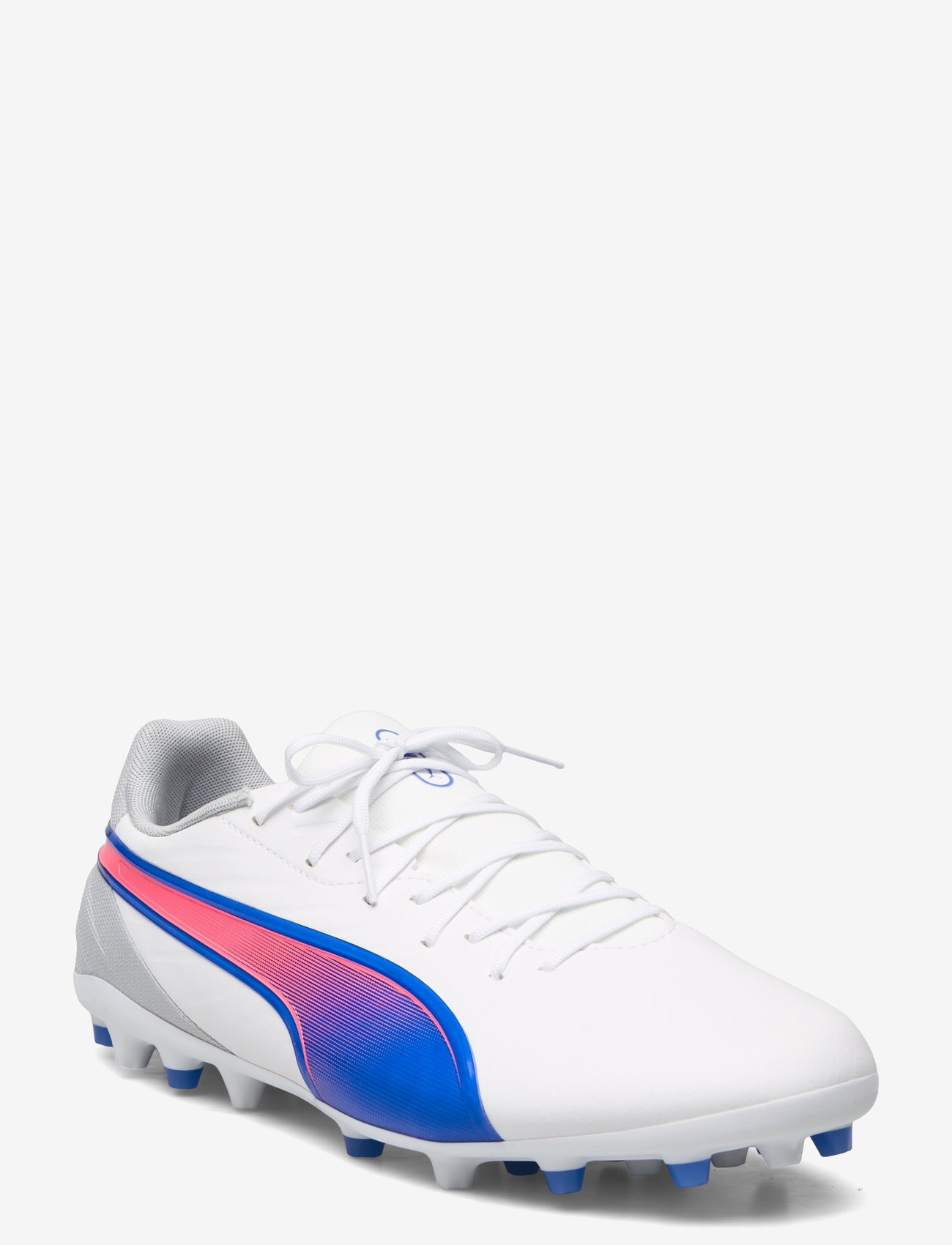 PUMA - KING MATCH MG - fodboldstøvler - puma white-bluemazing-flat light gray - 1
