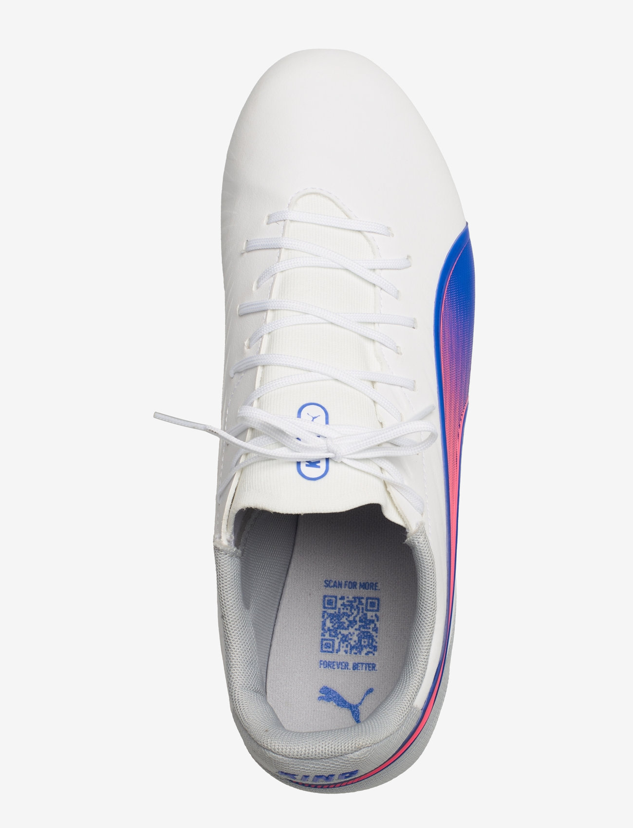PUMA - KING MATCH MG - fodboldstøvler - puma white-bluemazing-flat light gray - 3