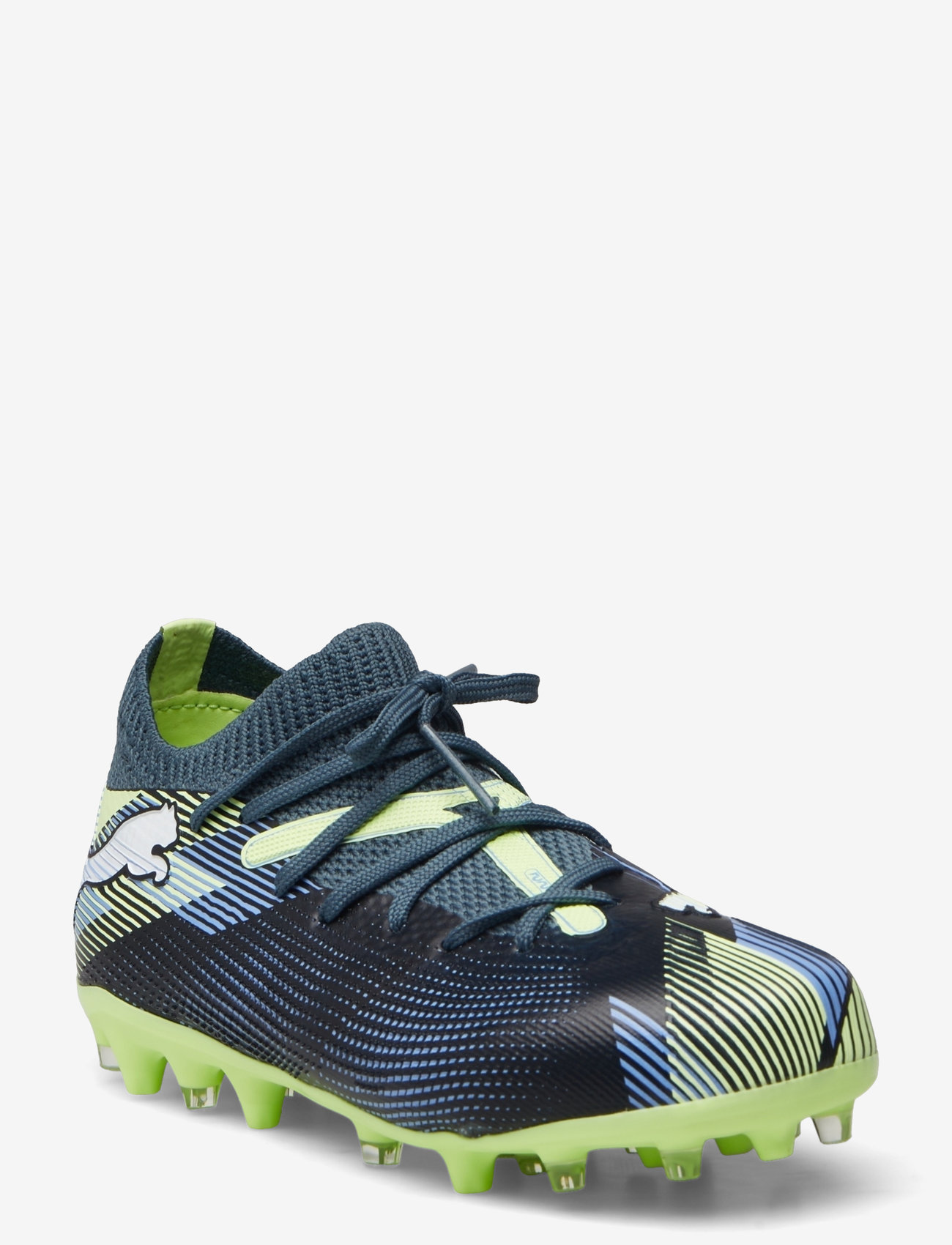 PUMA - FUTURE 7 MATCH MG Jr - gray skies-puma white-fizzy apple - 2