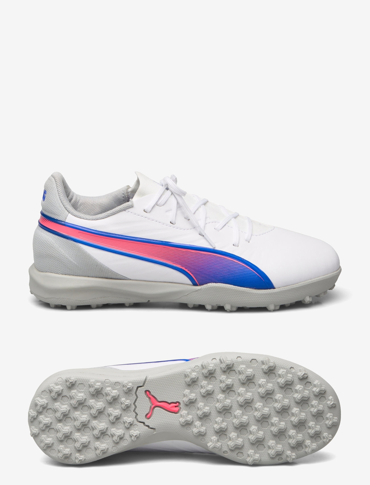 PUMA - KING MATCH TT Jr - puma white-bluemazing-flat light gray - 0