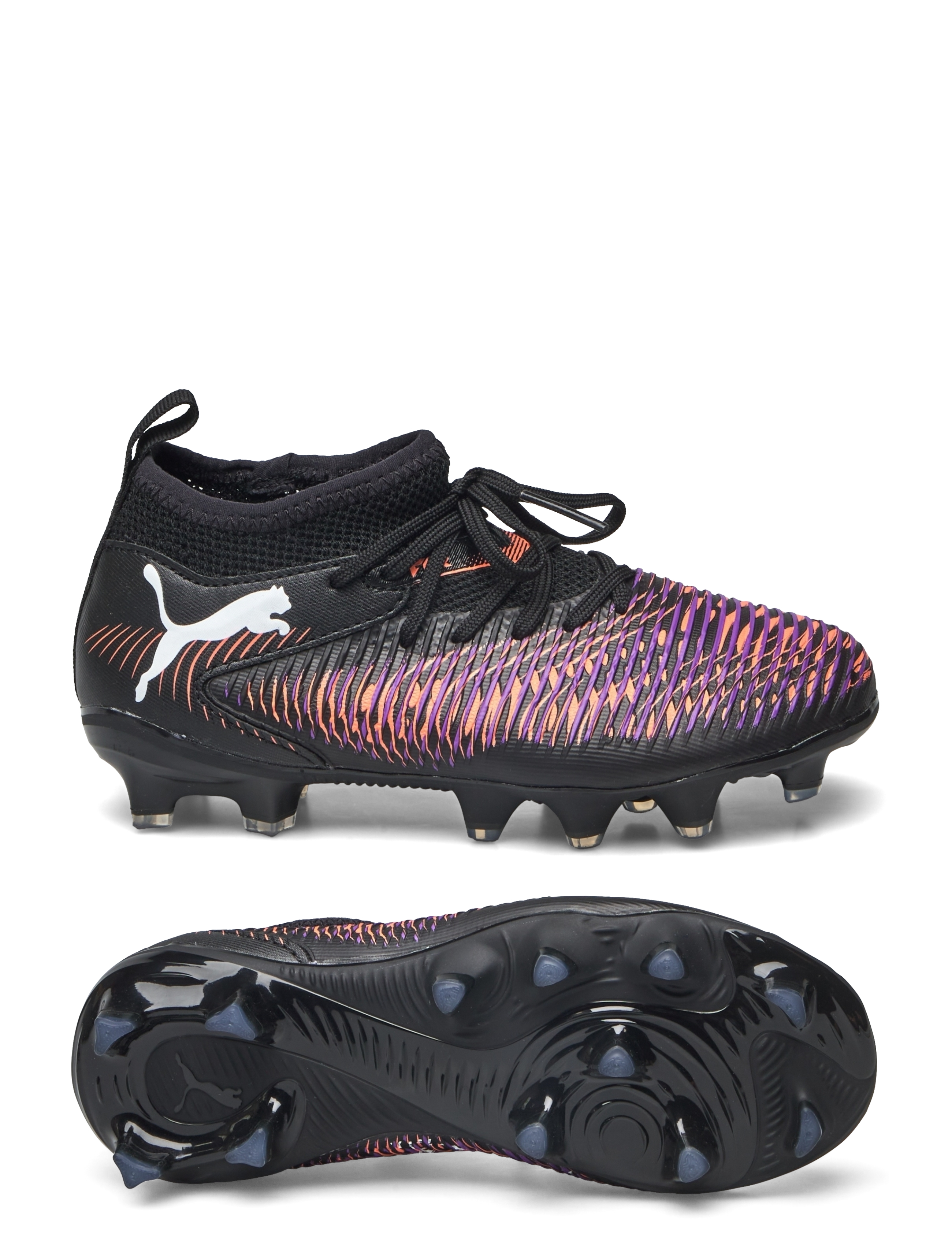 PUMA FUTURE 8 MATCH FG/AG Jr - Fodboldstøvler - PUMA BLACK-PUMA WHITE-GLOWING RED / black