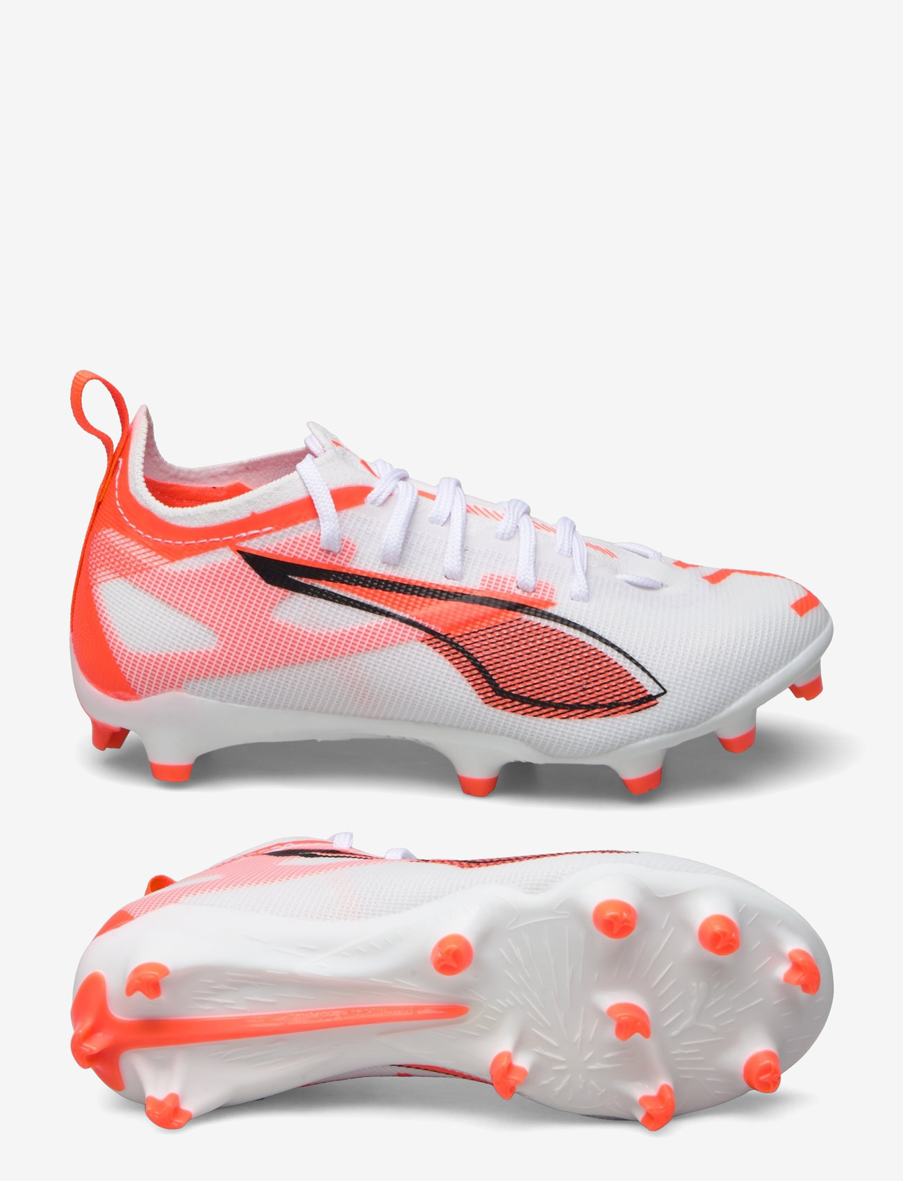 PUMA - ULTRA 5 PRO FG/AG Jr - clothing - puma white-puma black-glowing red - 0