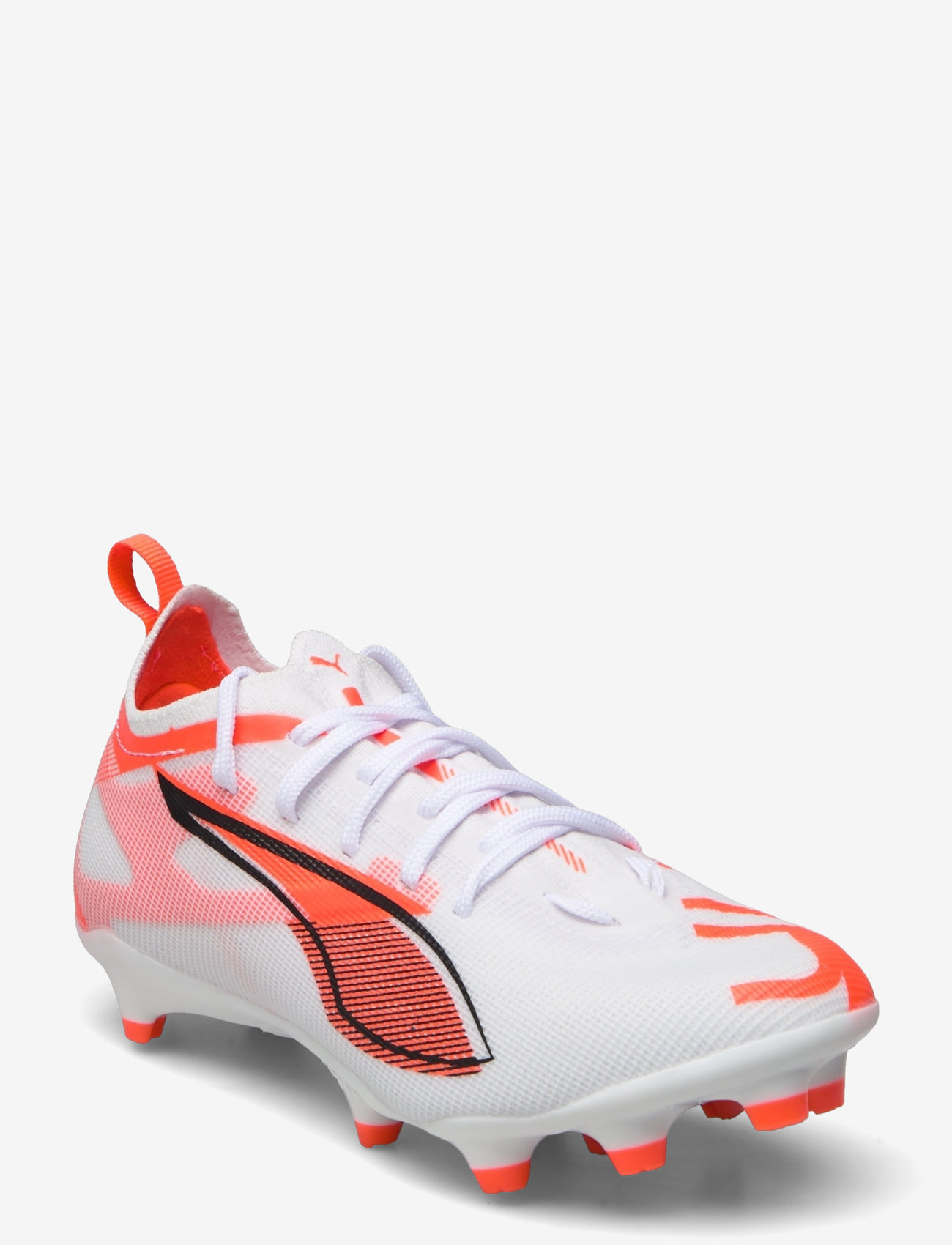 PUMA - ULTRA 5 PRO FG/AG Jr - clothing - puma white-puma black-glowing red - 1