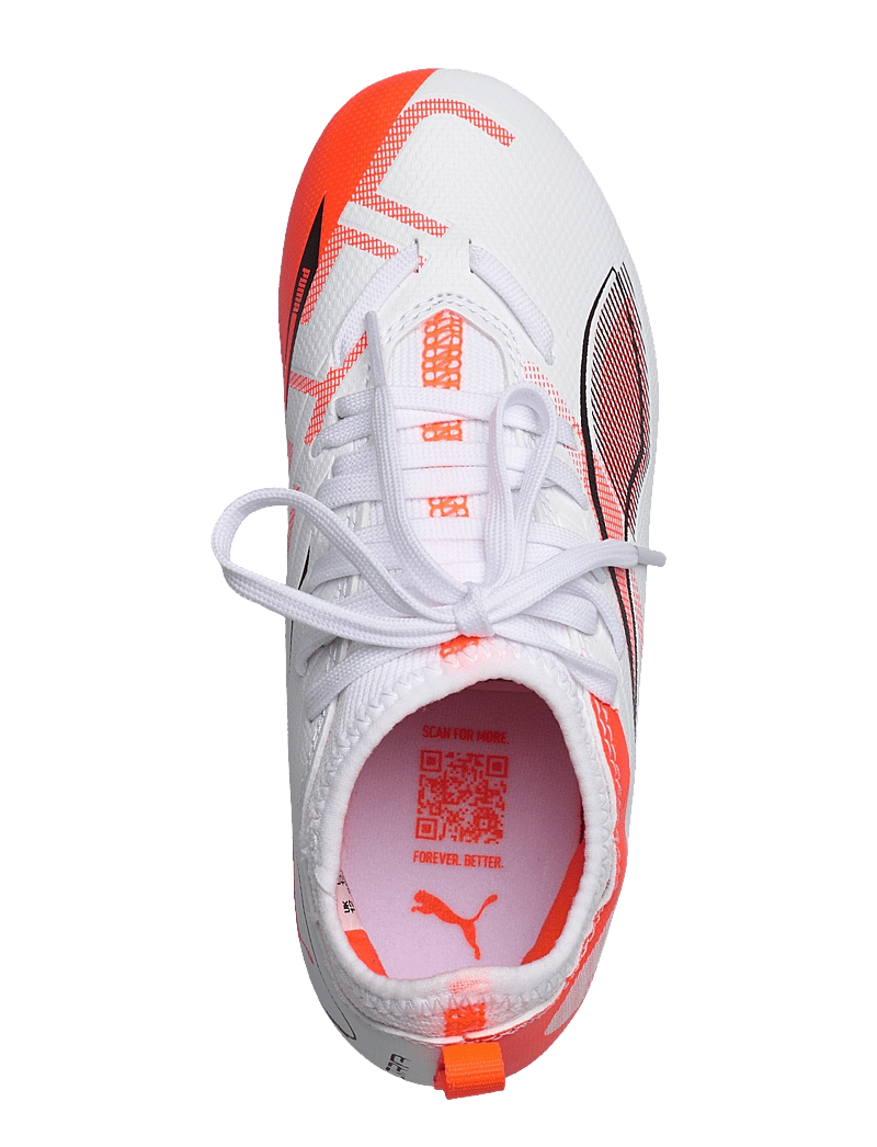 PUMA - ULTRA 5 MATCH FG/AG Jr - tøj - puma white-puma black-glowing red - 4