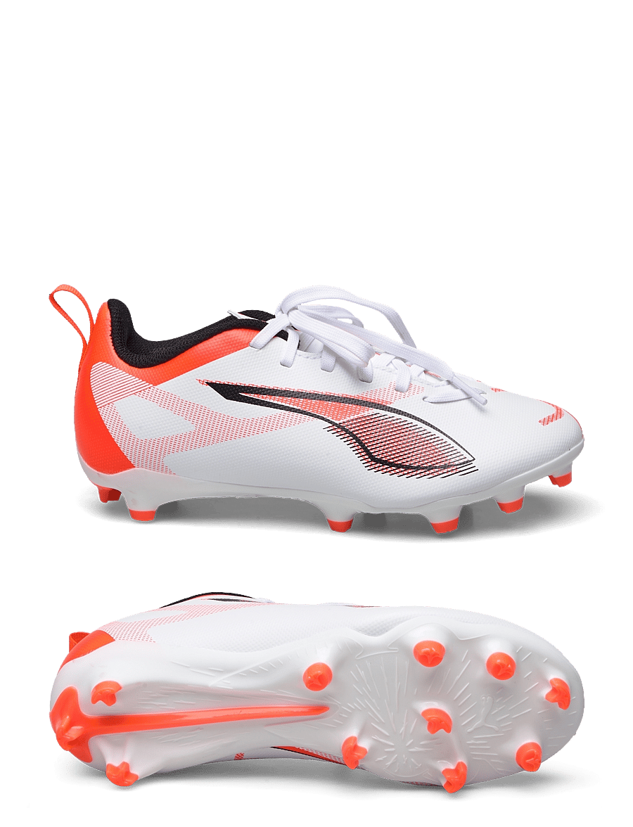 PUMA - ULTRA 5 PLAY FG/AG Jr - puma white-puma black-glowing red - 0