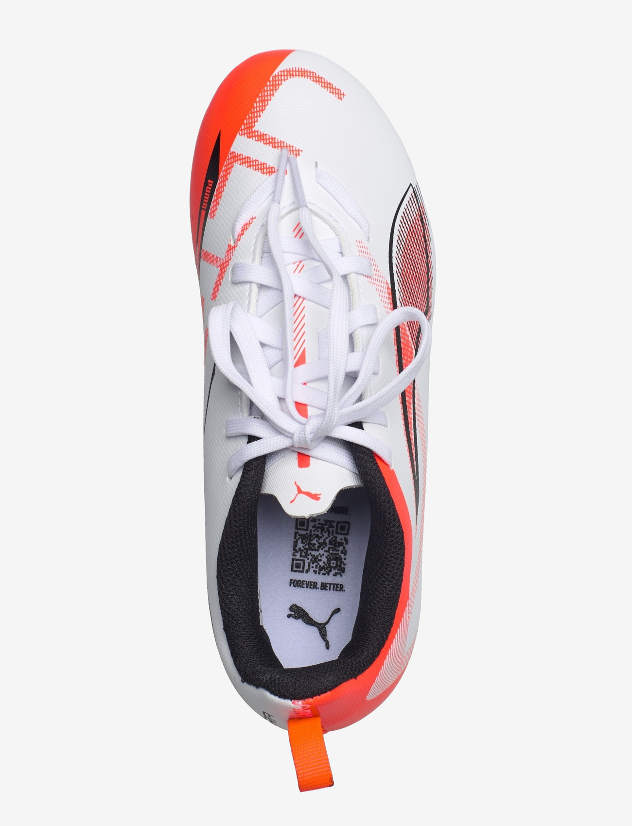 PUMA - ULTRA 5 PLAY FG/AG Jr - tøj - puma white-puma black-glowing red - 4