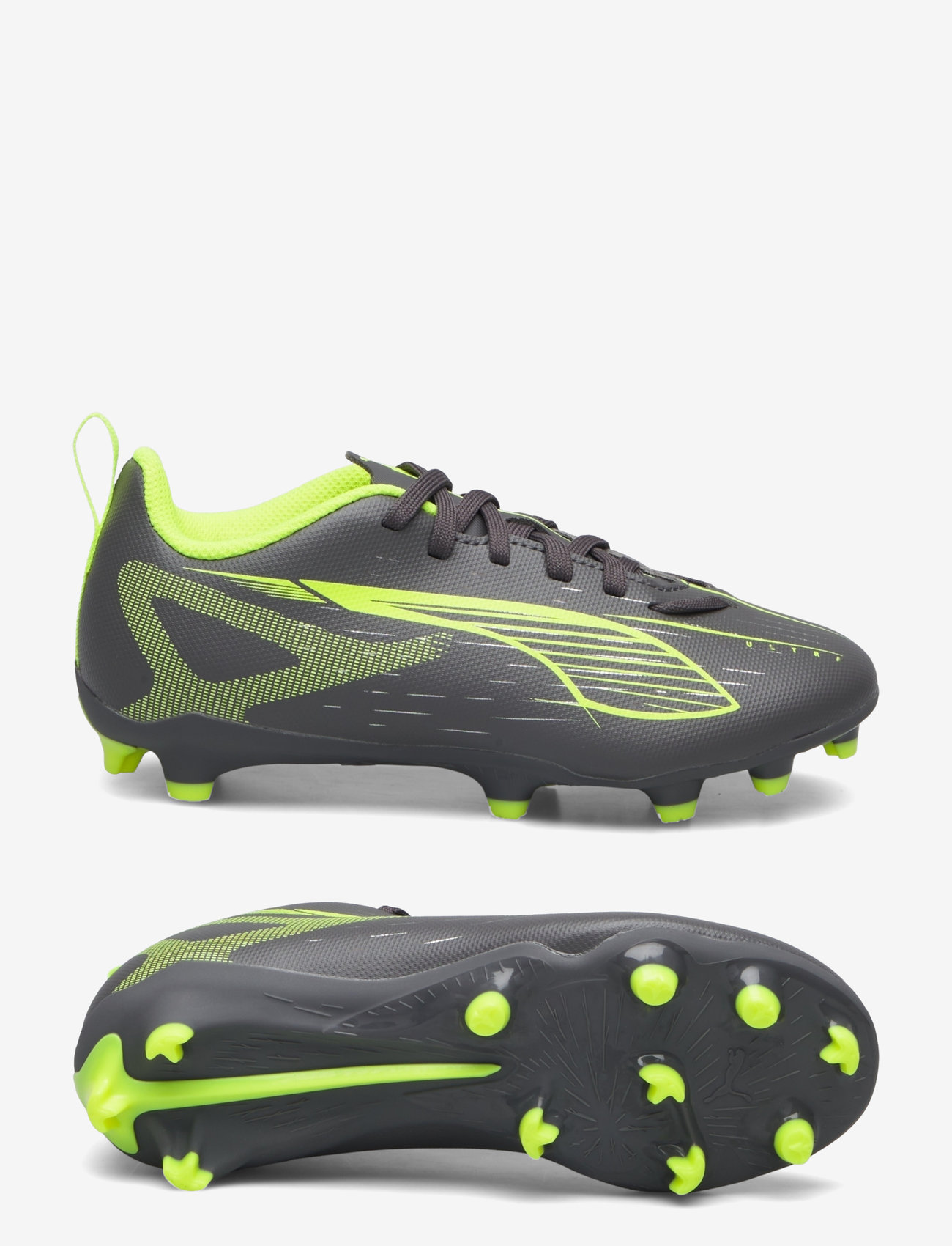 PUMA - ULTRA 5 PLAY FG/AG Jr - kläder - matte aged silver-yellow alert-puma aged silver - 0