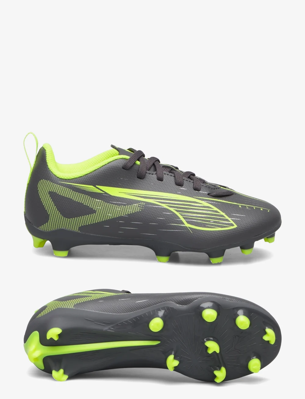 PUMA - ULTRA 5 PLAY FG/AG Jr - tøj - matte aged silver-yellow alert-puma aged silver - 0