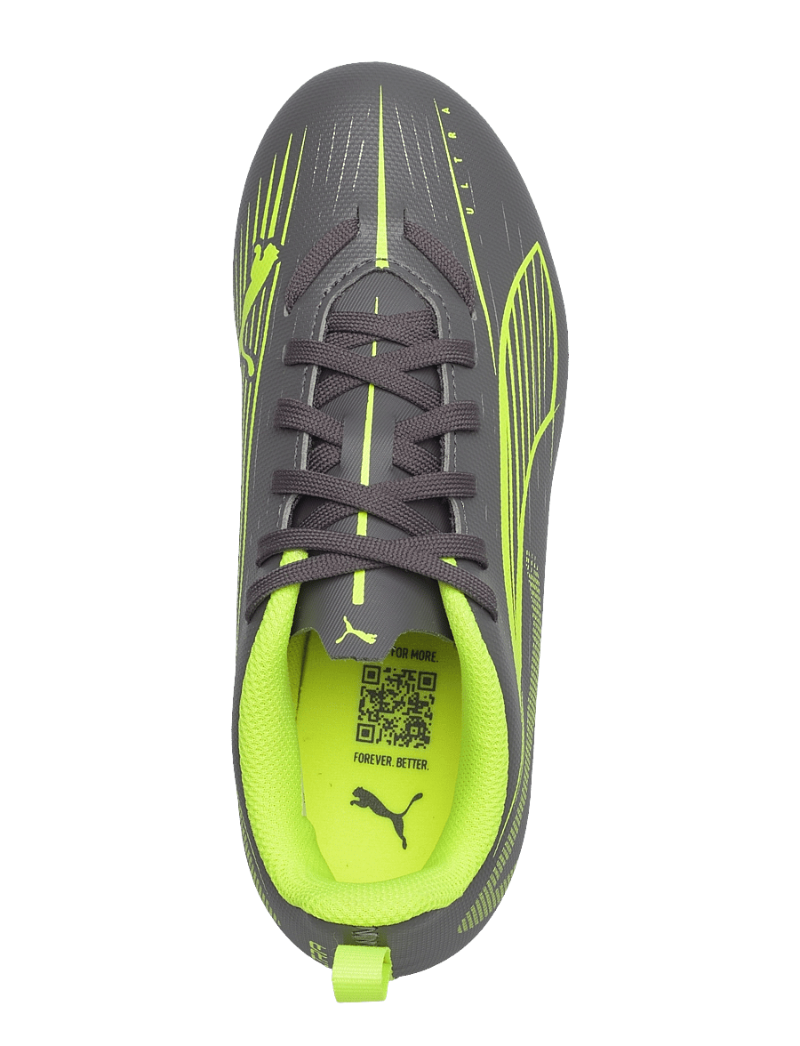 PUMA - ULTRA 5 PLAY FG/AG Jr - matte aged silver-yellow alert-puma aged silver - 3