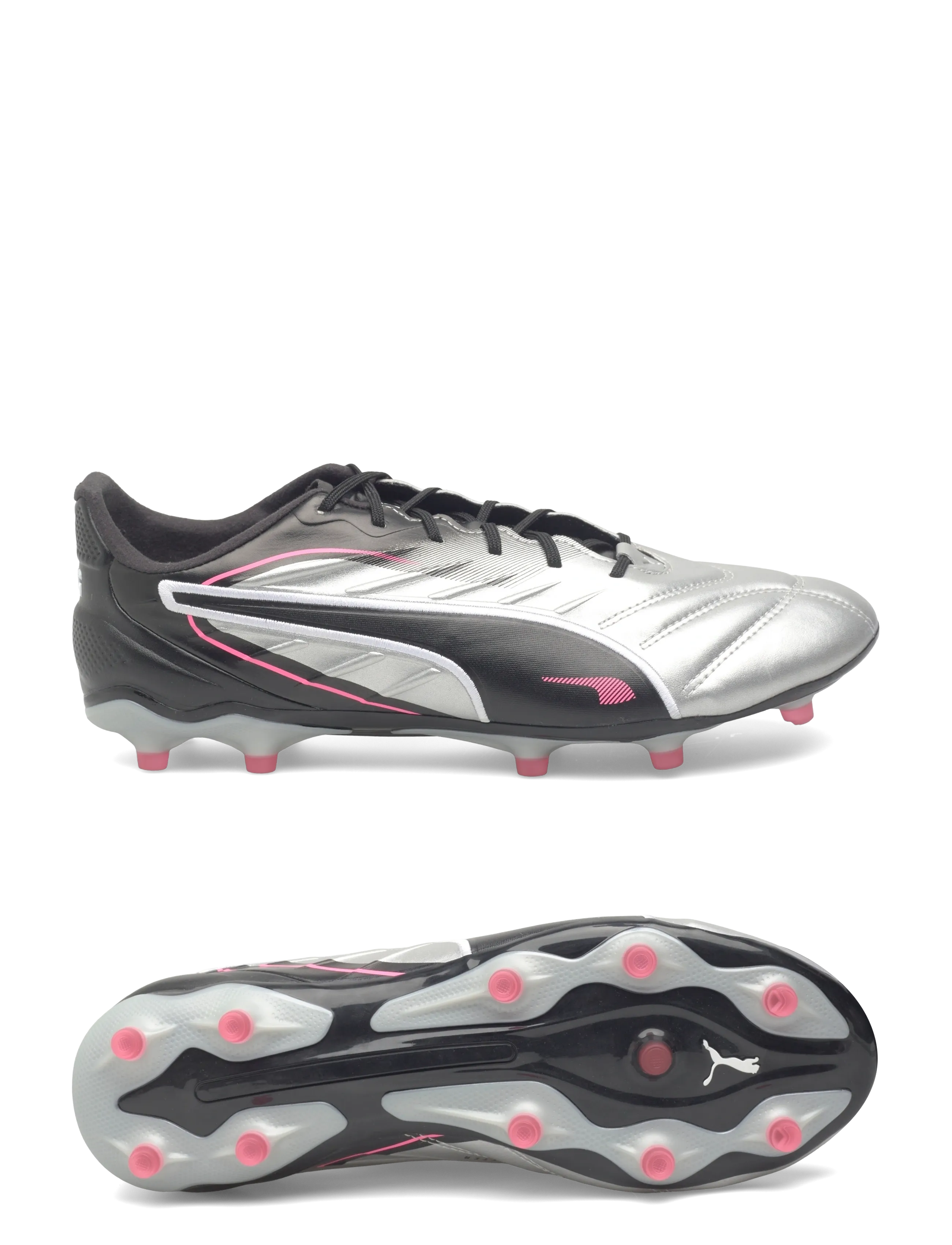 PUMA KING PRO FG/AG - Schuhe - PUMA SILVER-PUMA BLACK-SUN STRUCK-PUMA WHITE / silver
