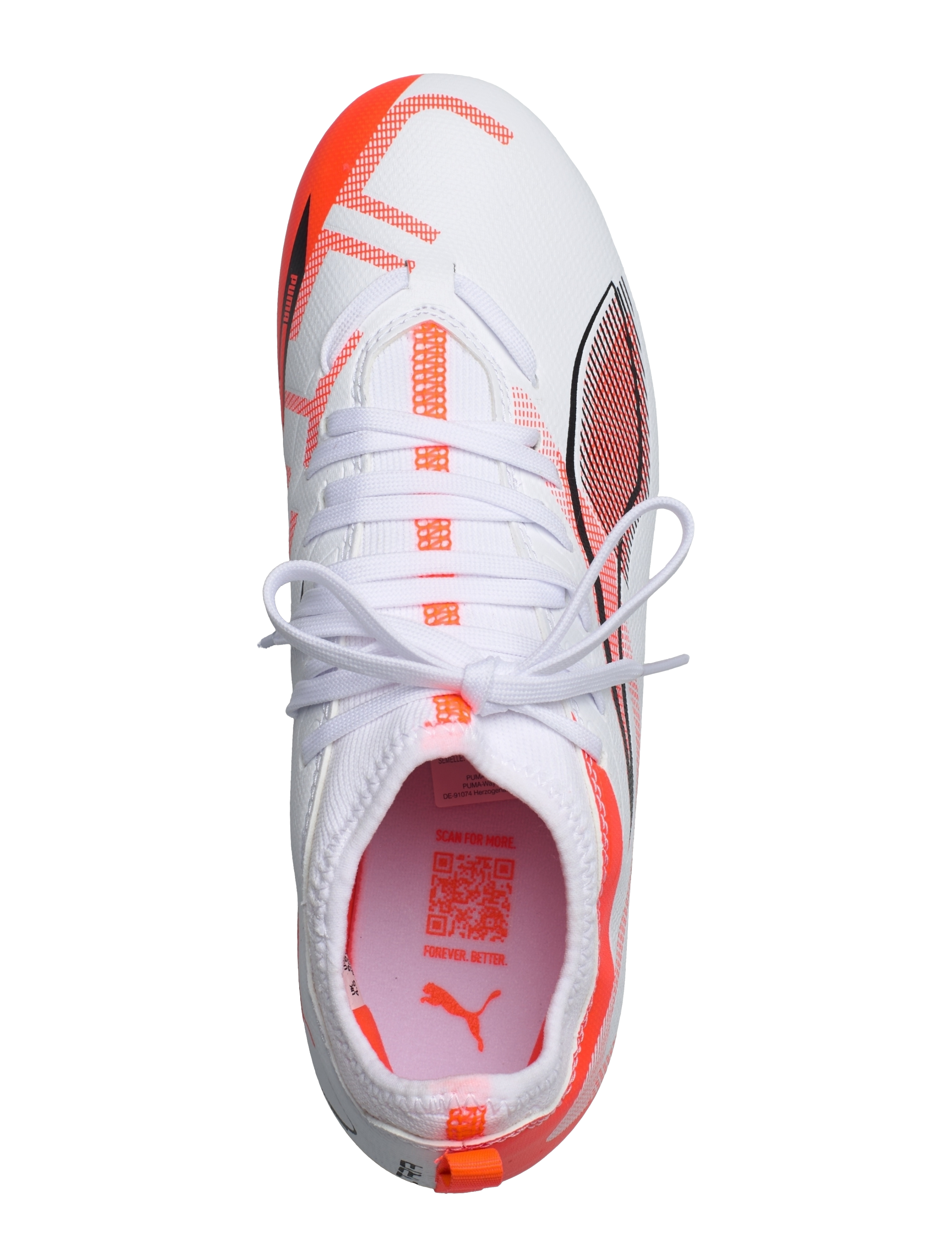 PUMA - ULTRA 5 MATCH MG Jr - tøj - puma white-puma black-glowing red - 4