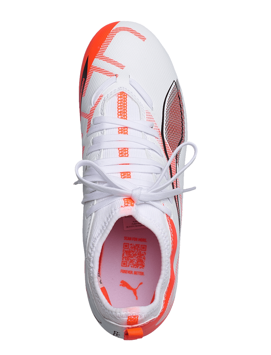 PUMA - ULTRA 5 MATCH MG Jr - kleidung - puma white-puma black-glowing red - 4