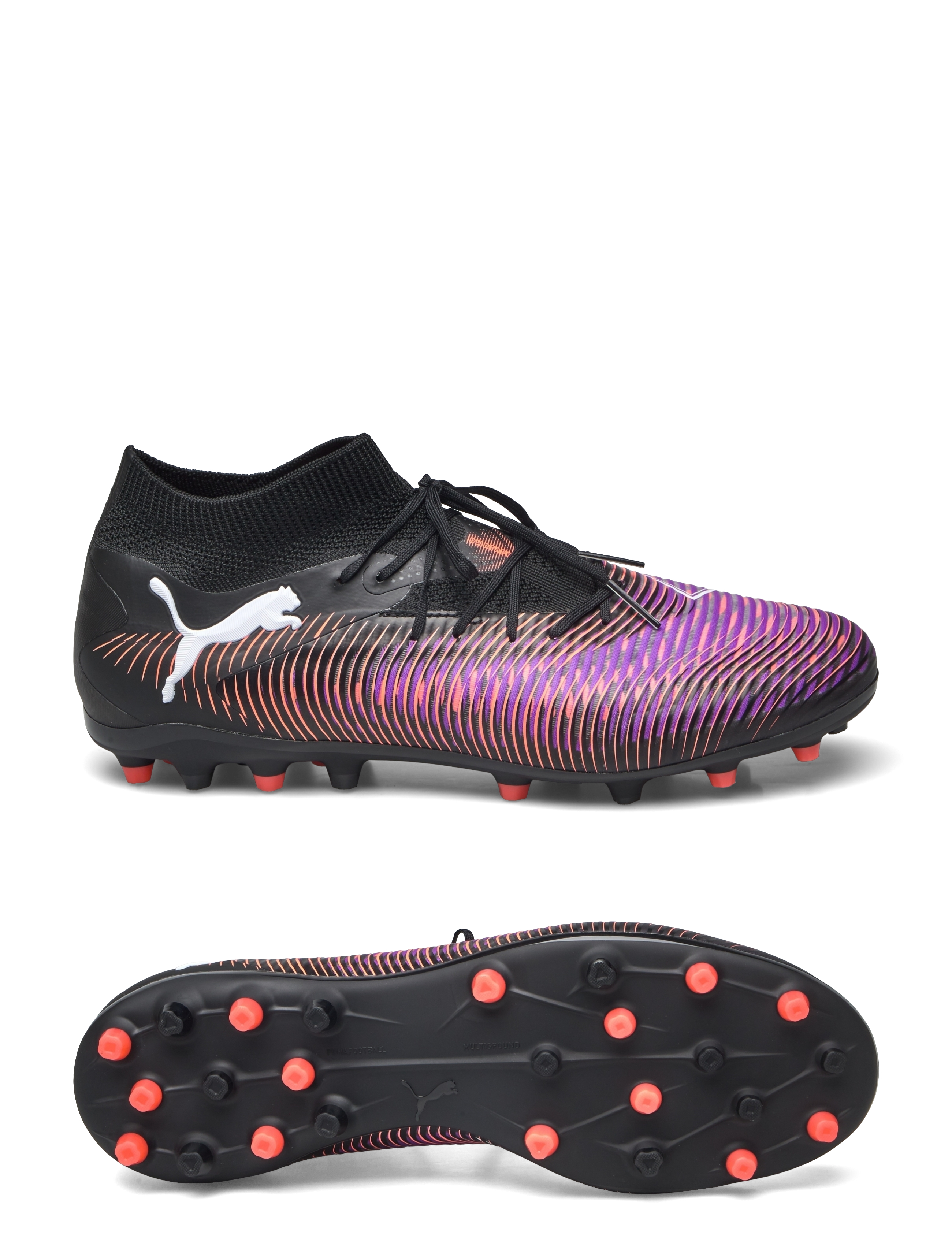 PUMA FUTURE 8 PRO MG - Fodboldstøvler - PUMA BLACK-PUMA WHITE-GLOWING RED / multi