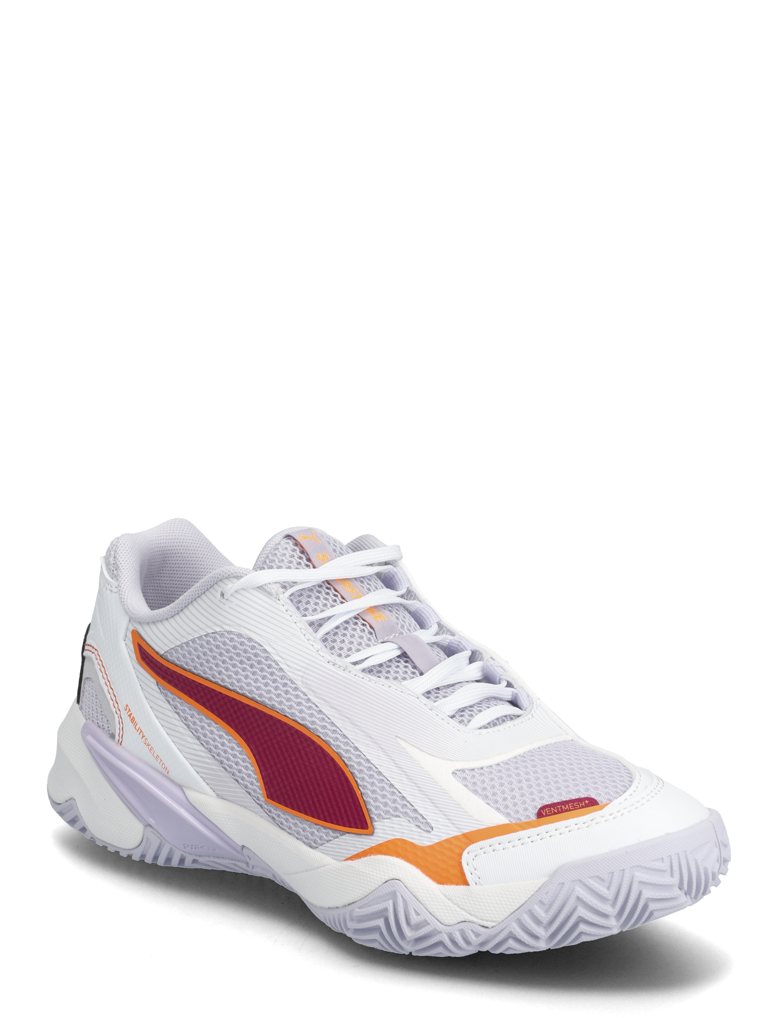 PUMA - Solarstrike W+ 4 - indendørs sportssko - puma white-heat fire-lilac crush-berry - 0