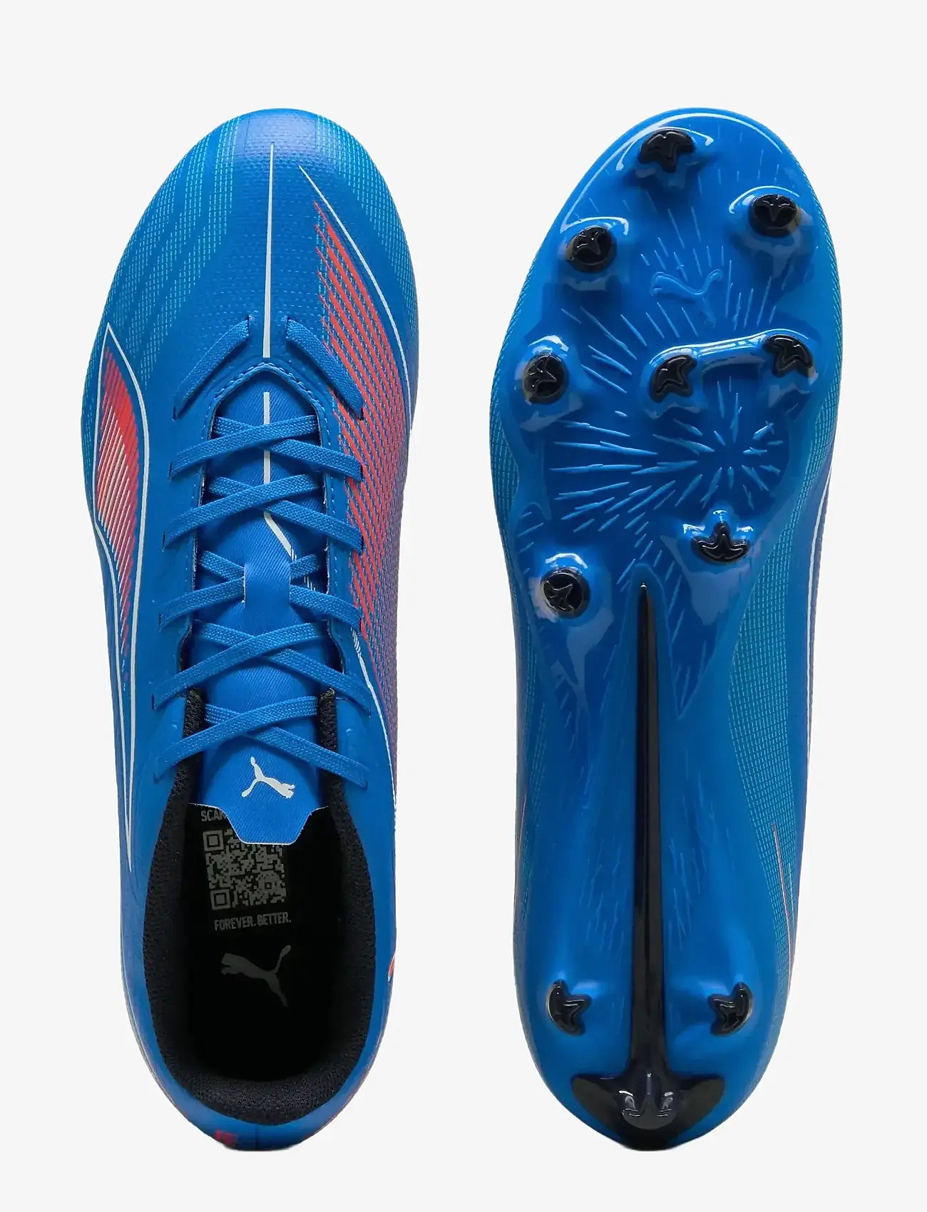 PUMA - ULTRA 6 PLAY FG/AG - fodboldstøvler - ultra blue-puma white-glowing red - 2