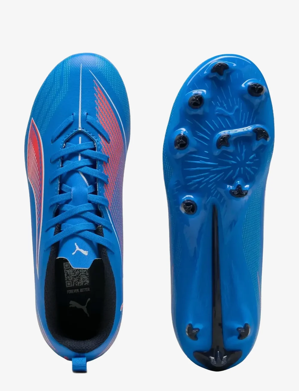 PUMA - ULTRA 6 PLAY FG/AG Jr - tøj - ultra blue-puma white-glowing red - 2