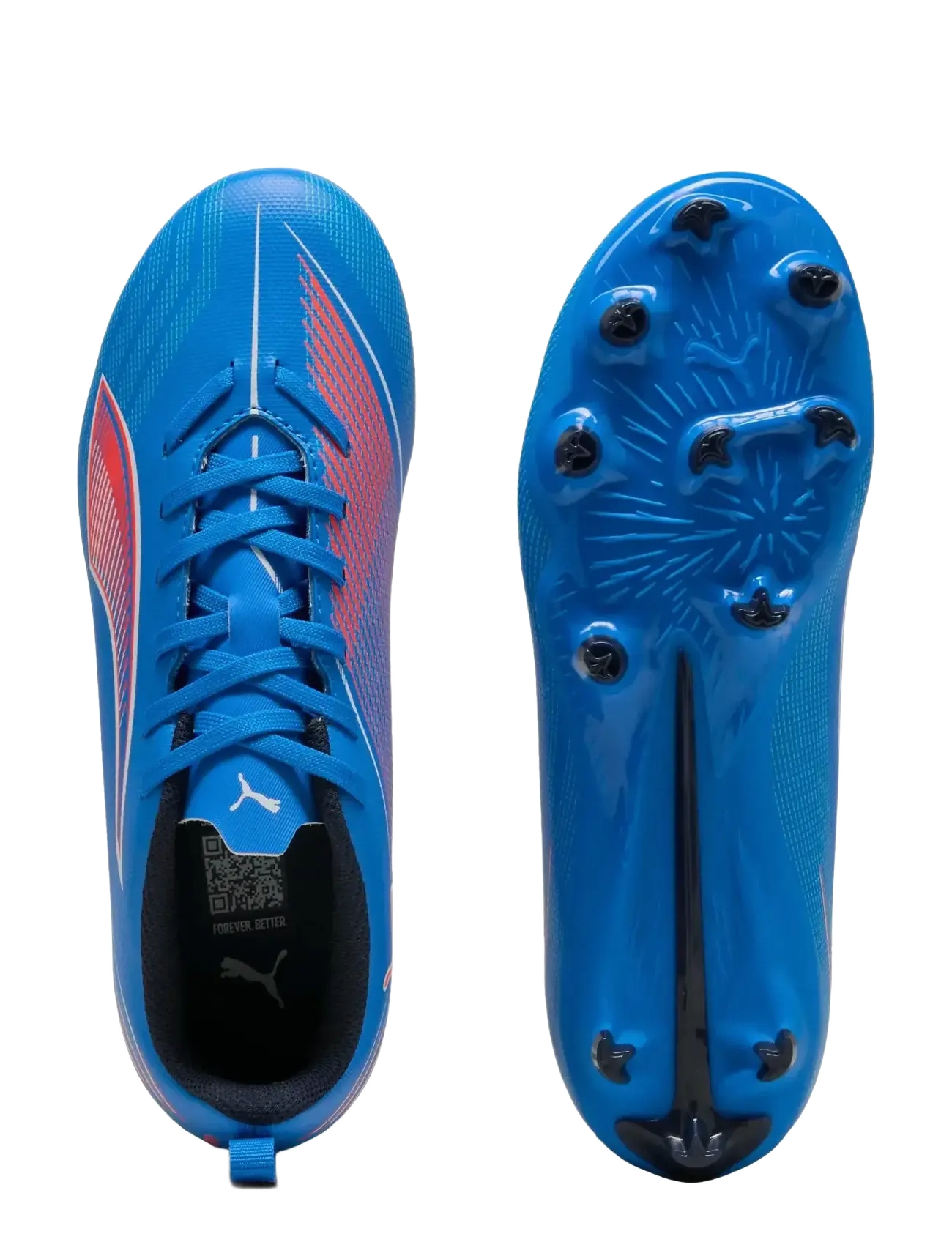PUMA - ULTRA 6 PLAY FG/AG Jr - vaatteet - ultra blue-puma white-glowing red - 2