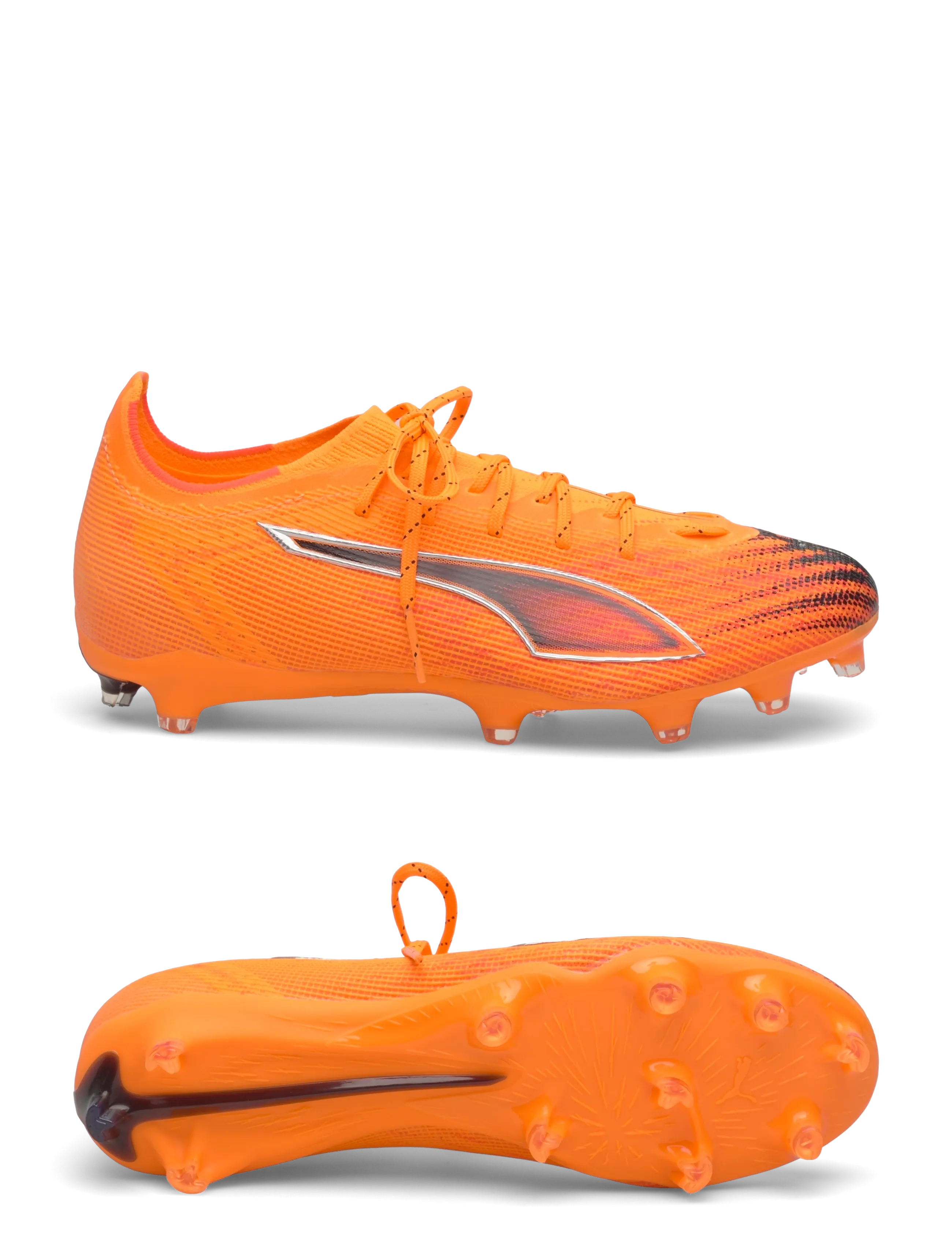 PUMA ULTRA 6 PRO FG/AG - Fodboldstøvler - HEAT FIRE-PUMA BLACK-GLOWING RED / orange
