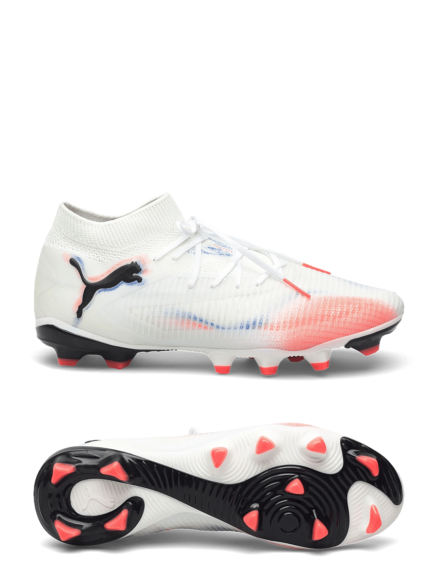 PUMA - FUTURE 8 PRO FG/AG - chaussures de football - puma white-puma black-glowing red - 0
