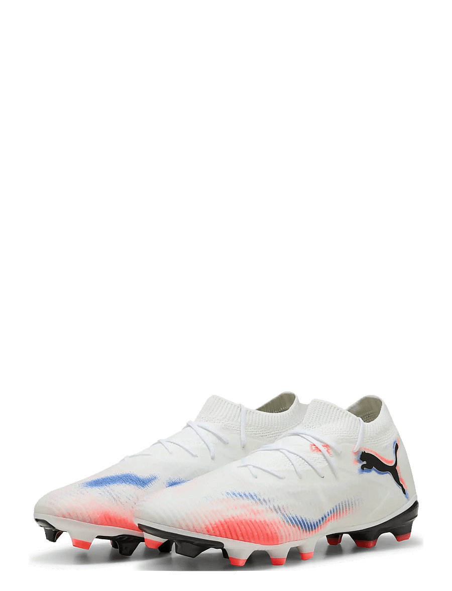 PUMA - FUTURE 8 MATCH FG/AG - fótboltaskór - puma white-puma black-glowing red - 0