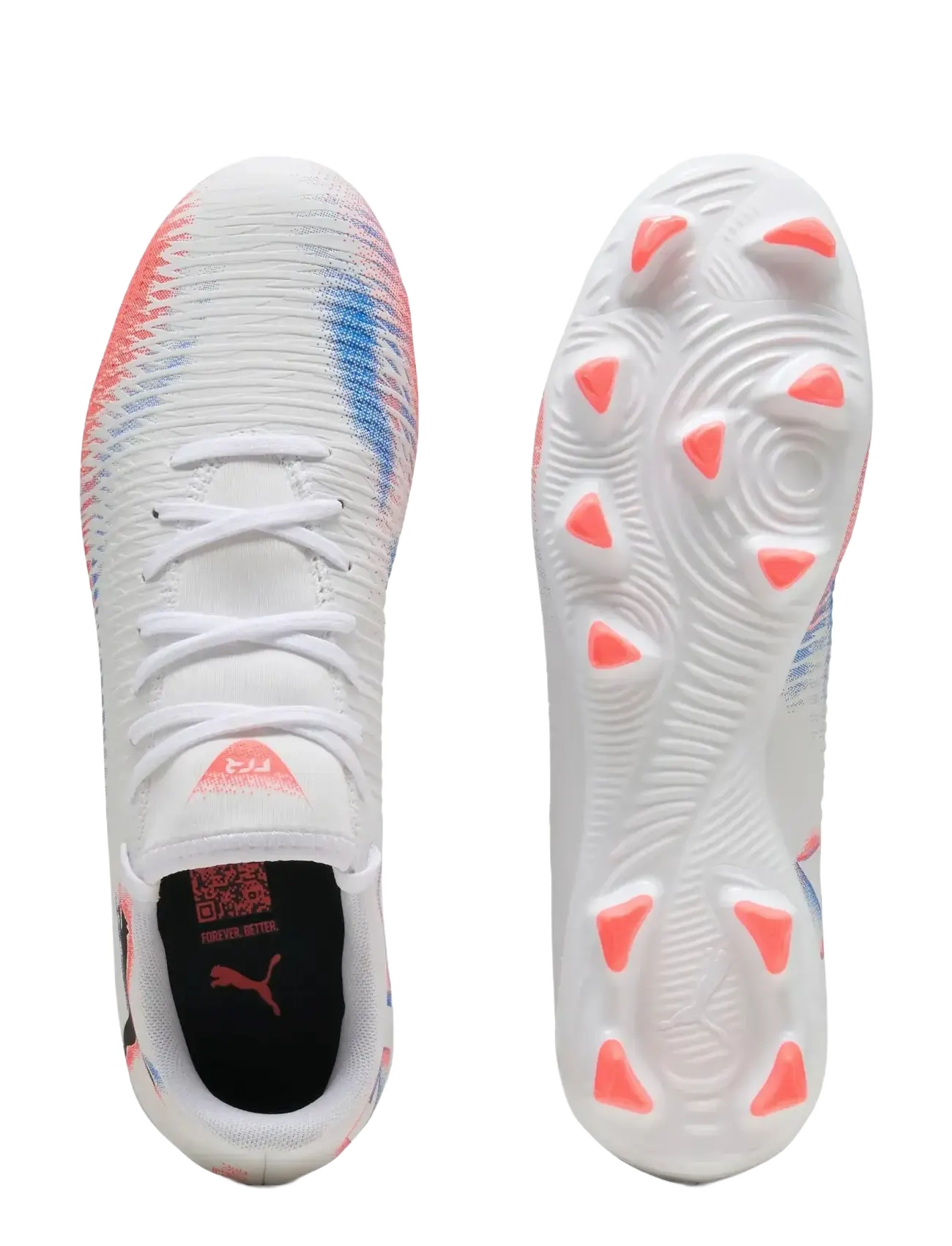 PUMA - FUTURE 8 PLAY FG/AG - fodboldsko - puma white-puma black-glowing red - 2