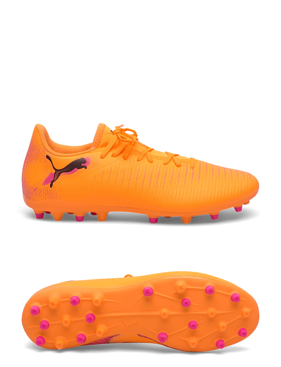 PUMA - FUTURE 8 PLAY MG - fotballsko - heat fire-puma black-ravish - 0