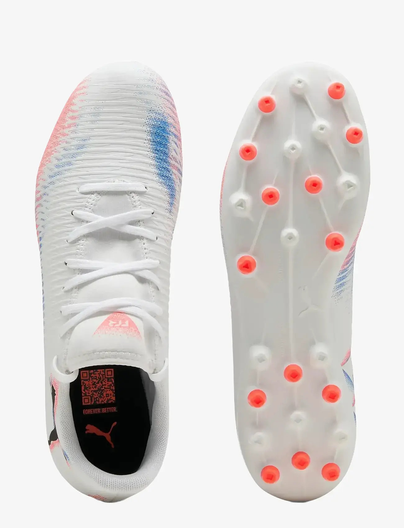 PUMA - FUTURE 8 PLAY MG - jalgpalli puutsad - puma white-puma black-glowing red - 2