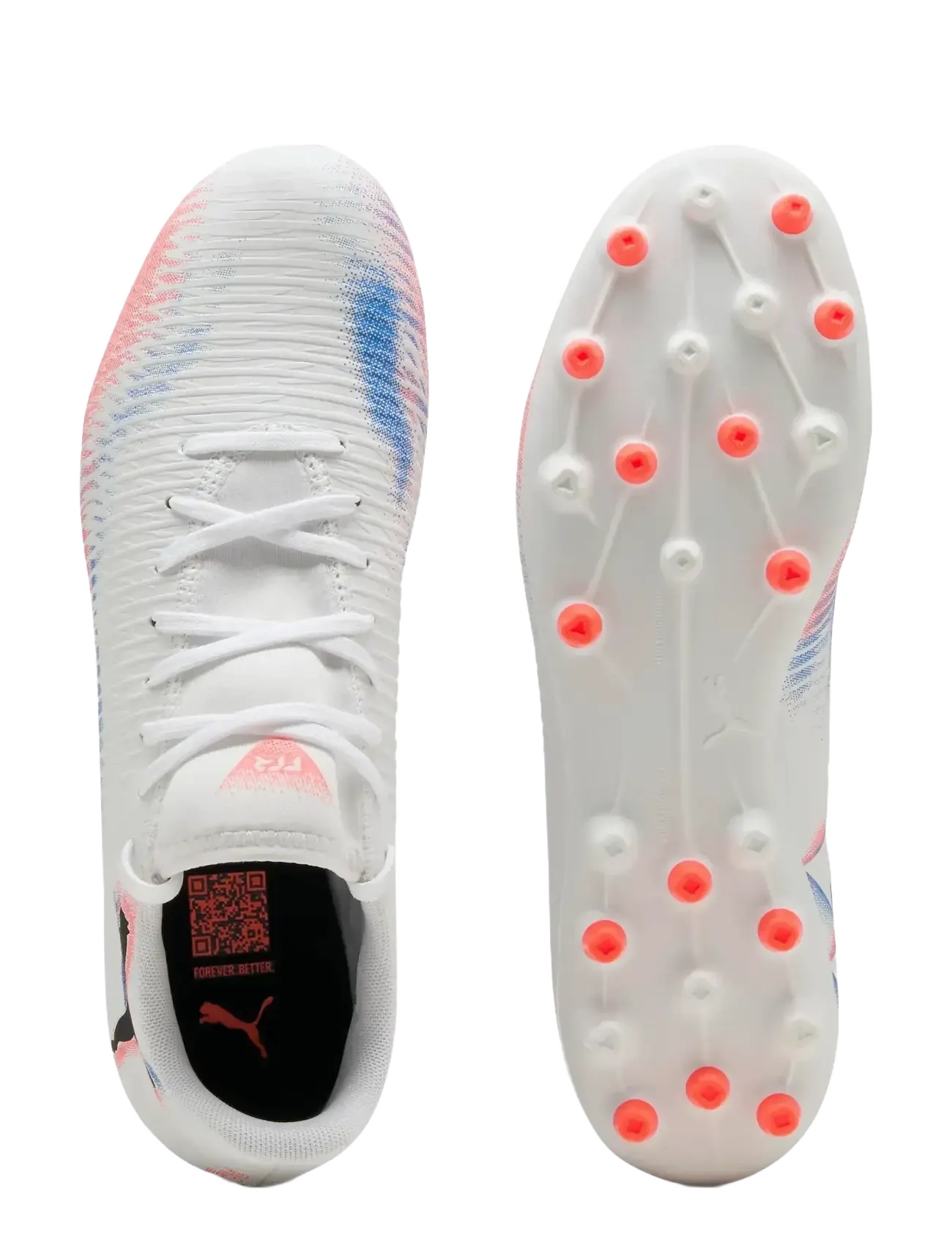 PUMA - FUTURE 8 PLAY MG - fußballschuhe - puma white-puma black-glowing red - 2